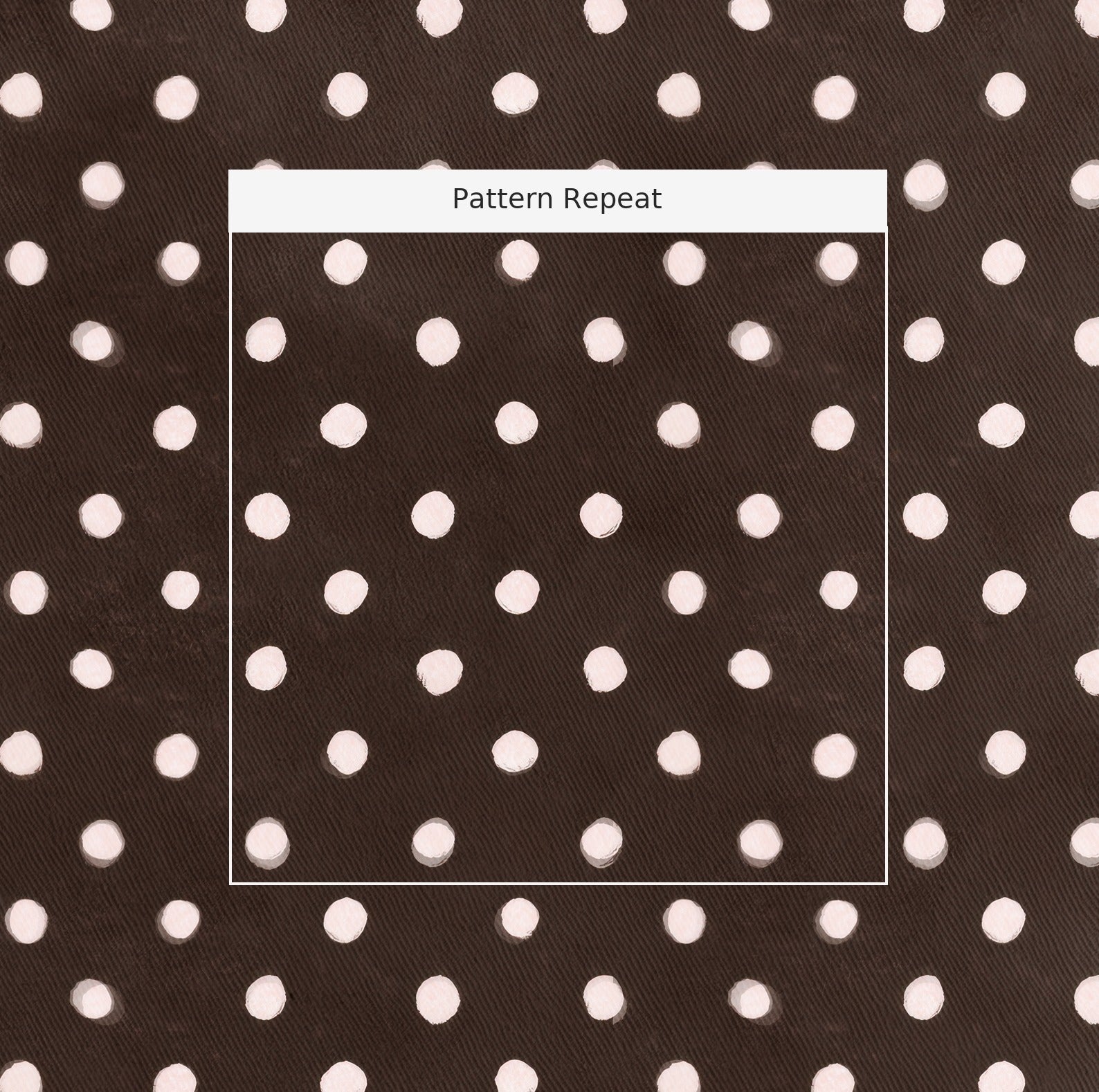 Mocha Dot Fabric by the Yard — pattern repeat