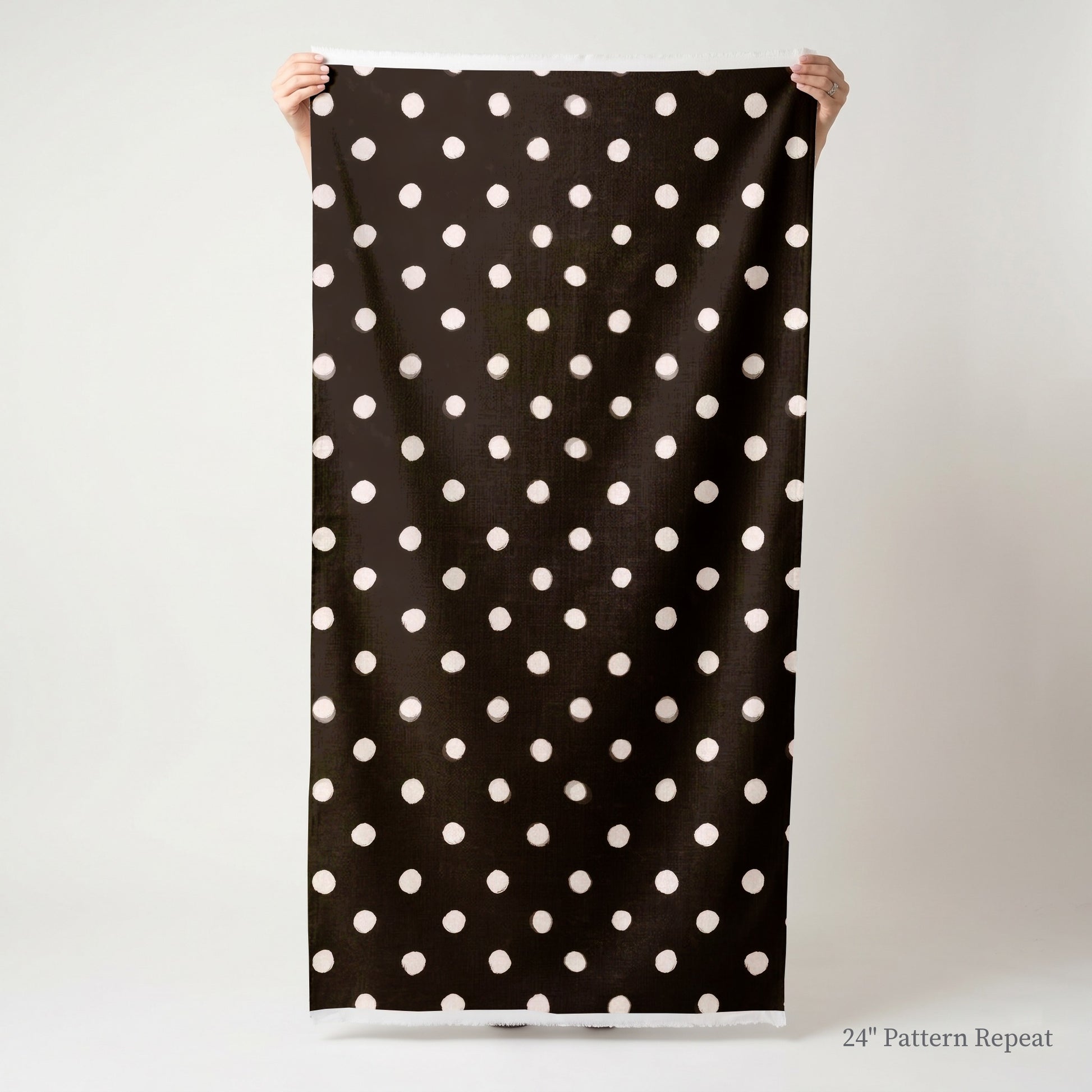 Mocha Dot Fabric by the Yard