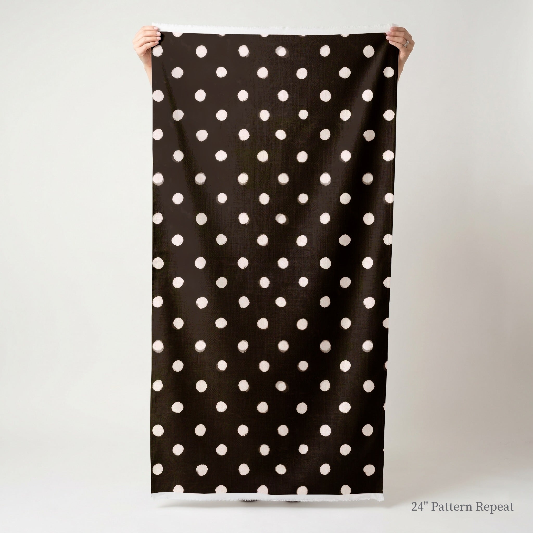 Mocha Dot Fabric by the Yard
