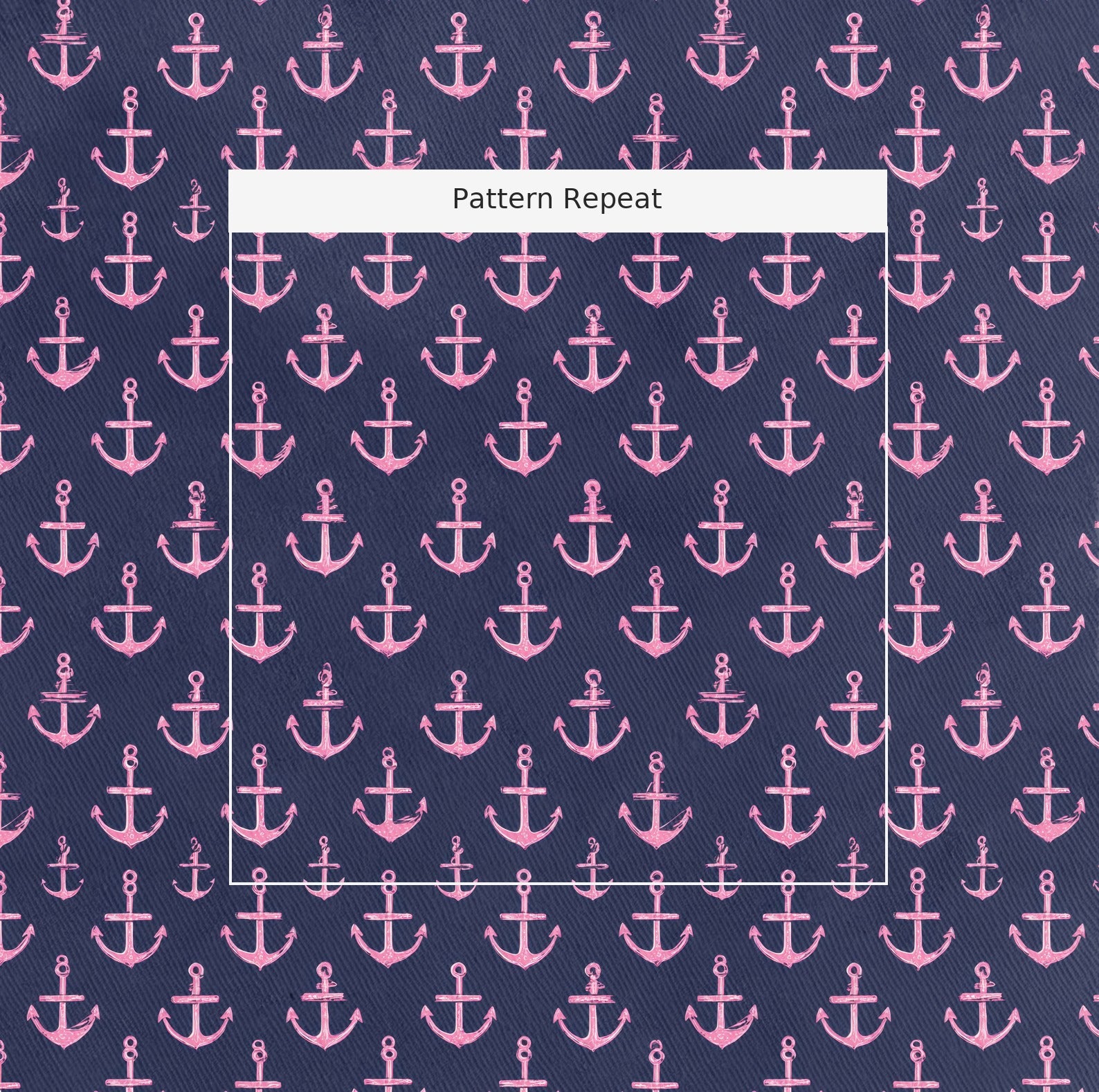 Anchored Fabric by the Yard — pattern repeat