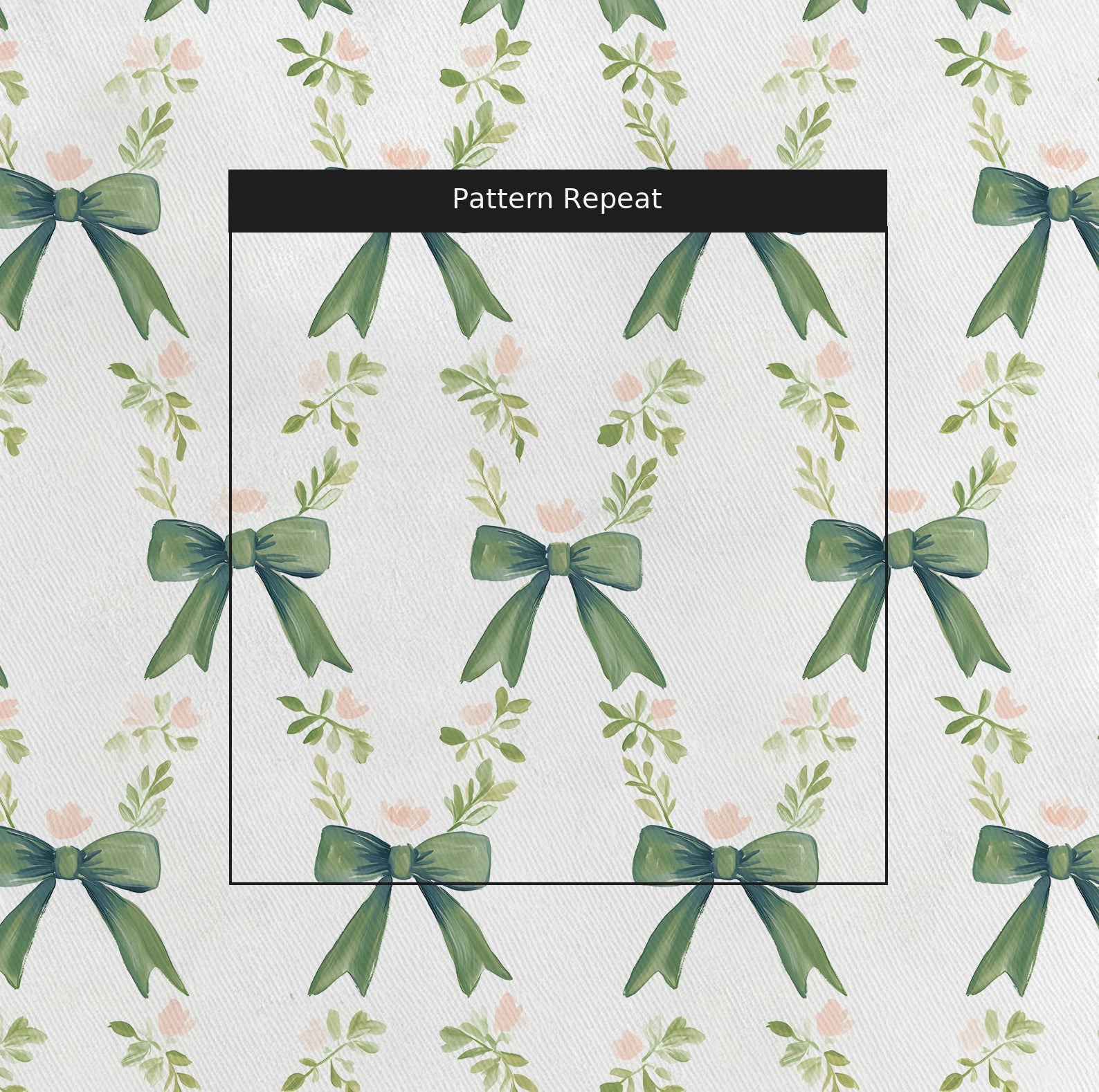 Elegant Emerald Fabric by the Yard — pattern repeat