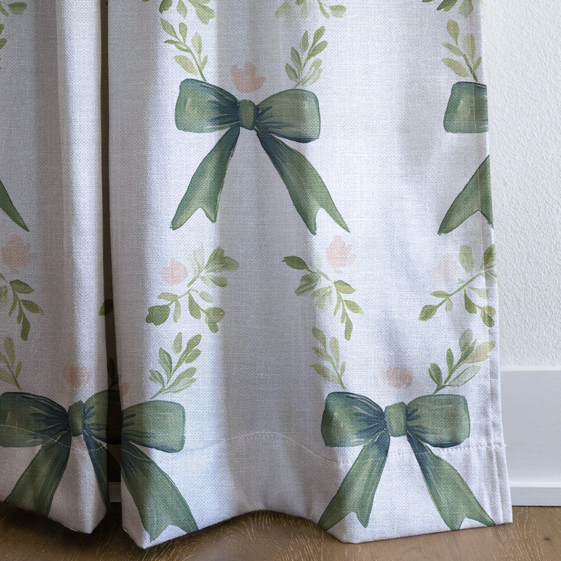 Elegant Emerald - Drapery — corner closeup
