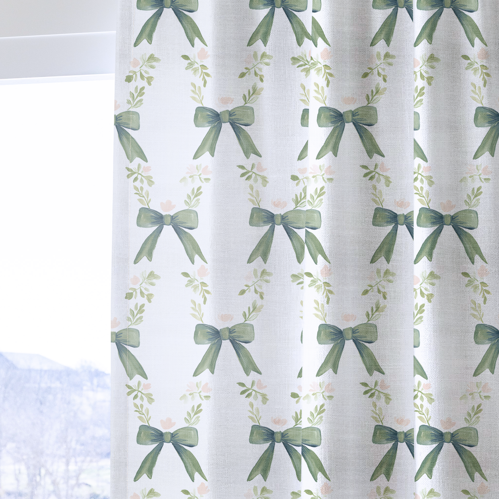 Elegant Emerald - Drapery — one panel