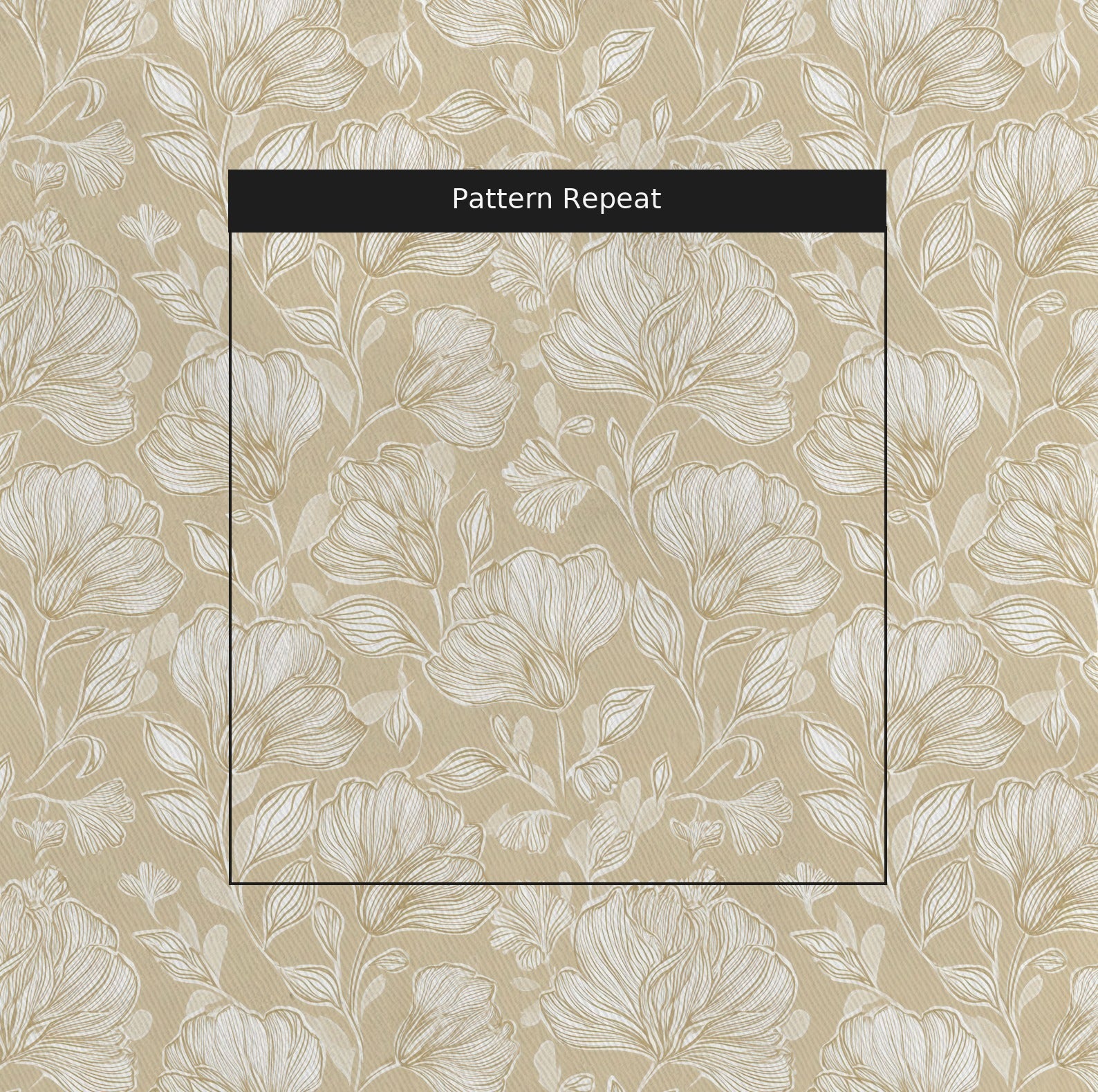 Caramel Threads Fabric by the Yard — pattern repeat