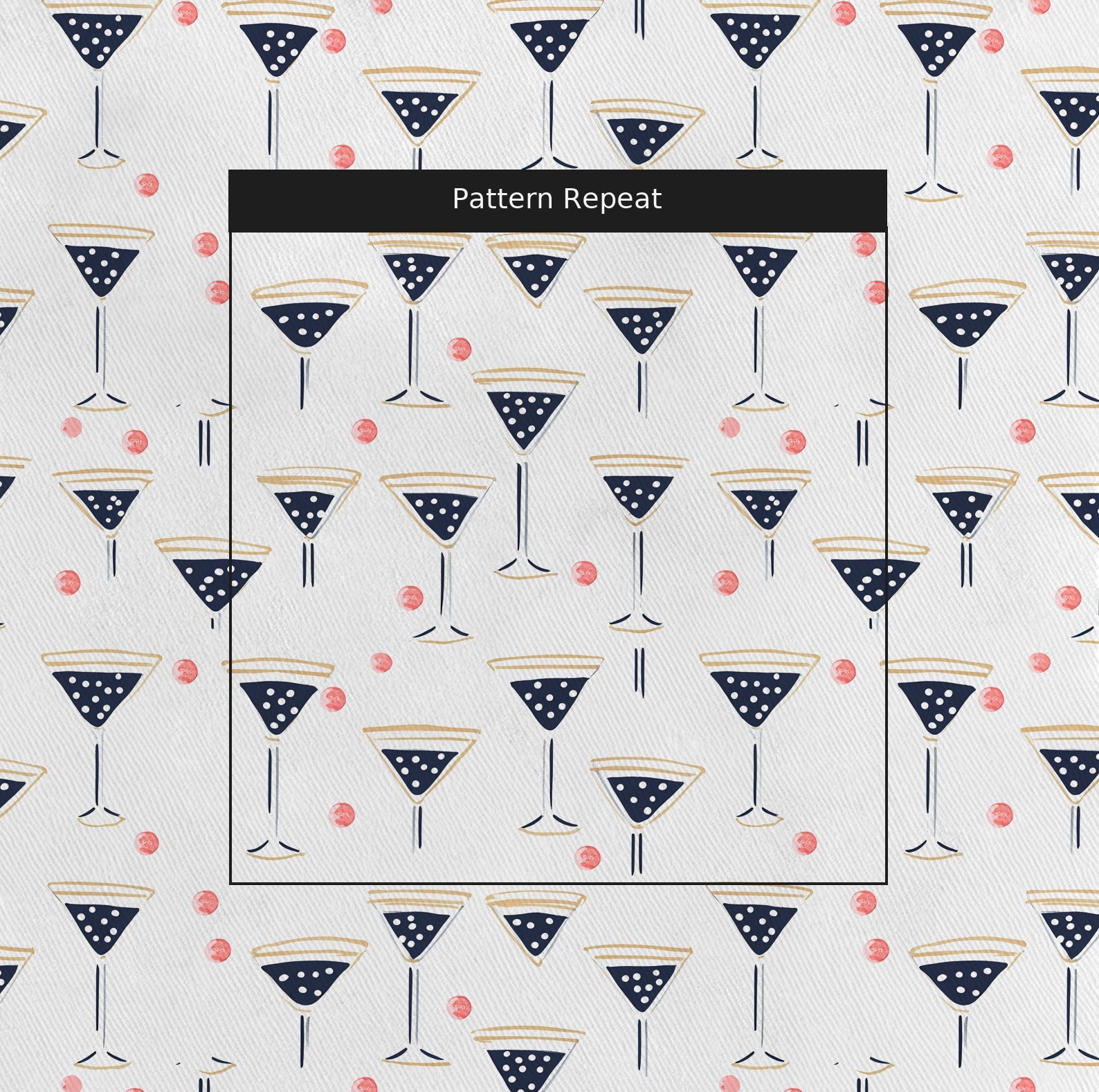 Perk Me Up Fabric by the Yard — pattern repeat