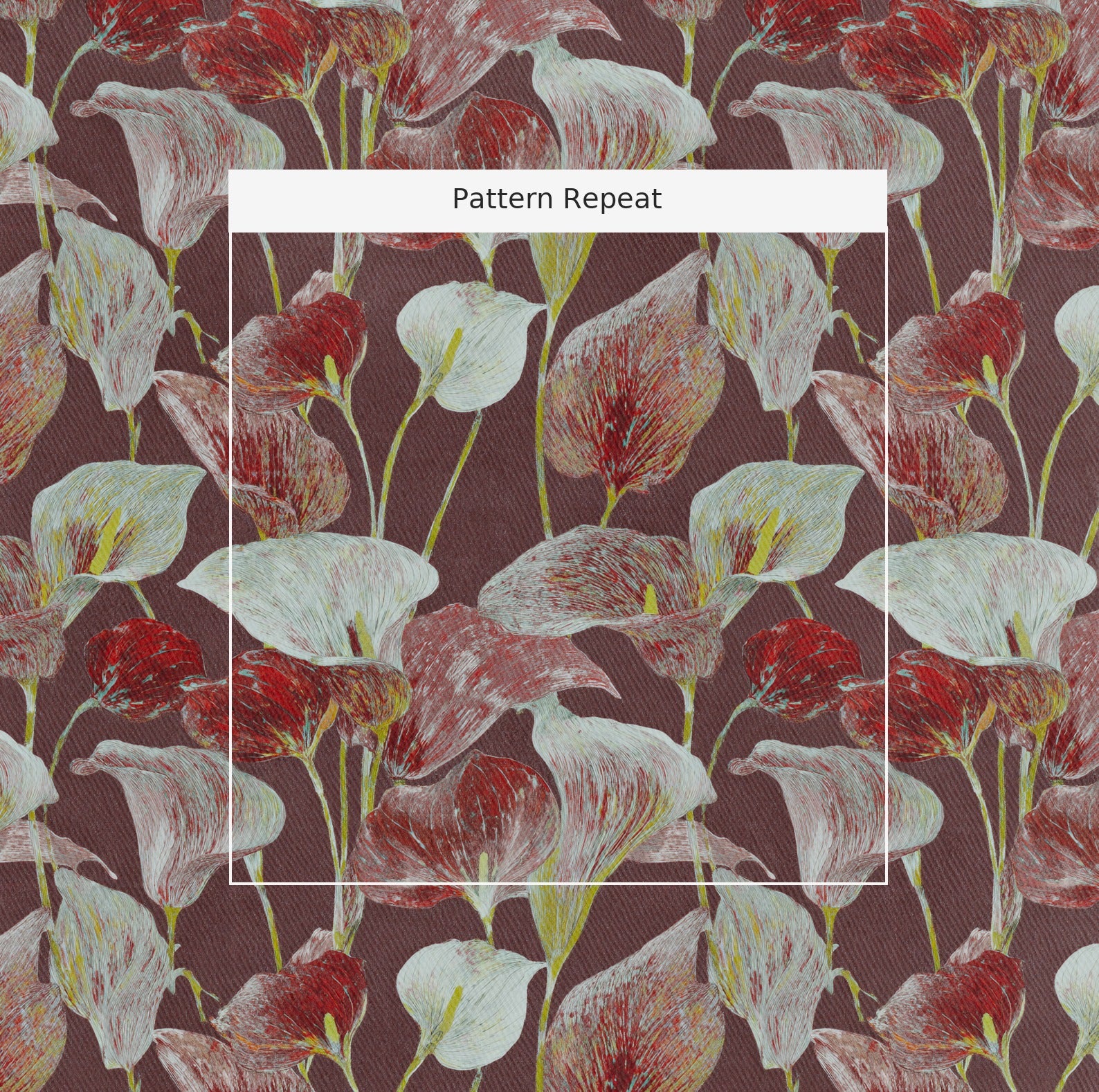 Caspian Fabric by the Yard — pattern repeat
