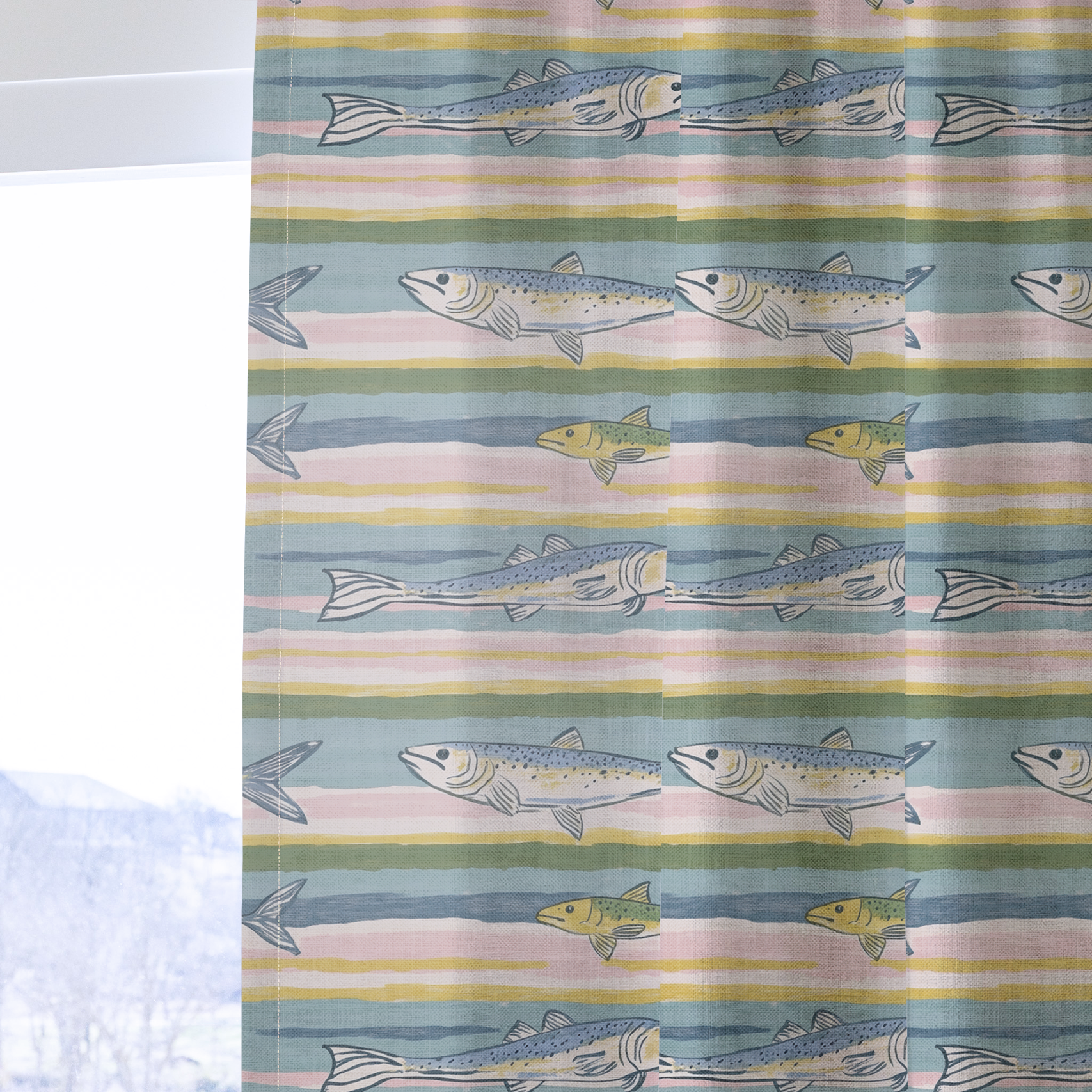 Coastline - Drapery — one panel
