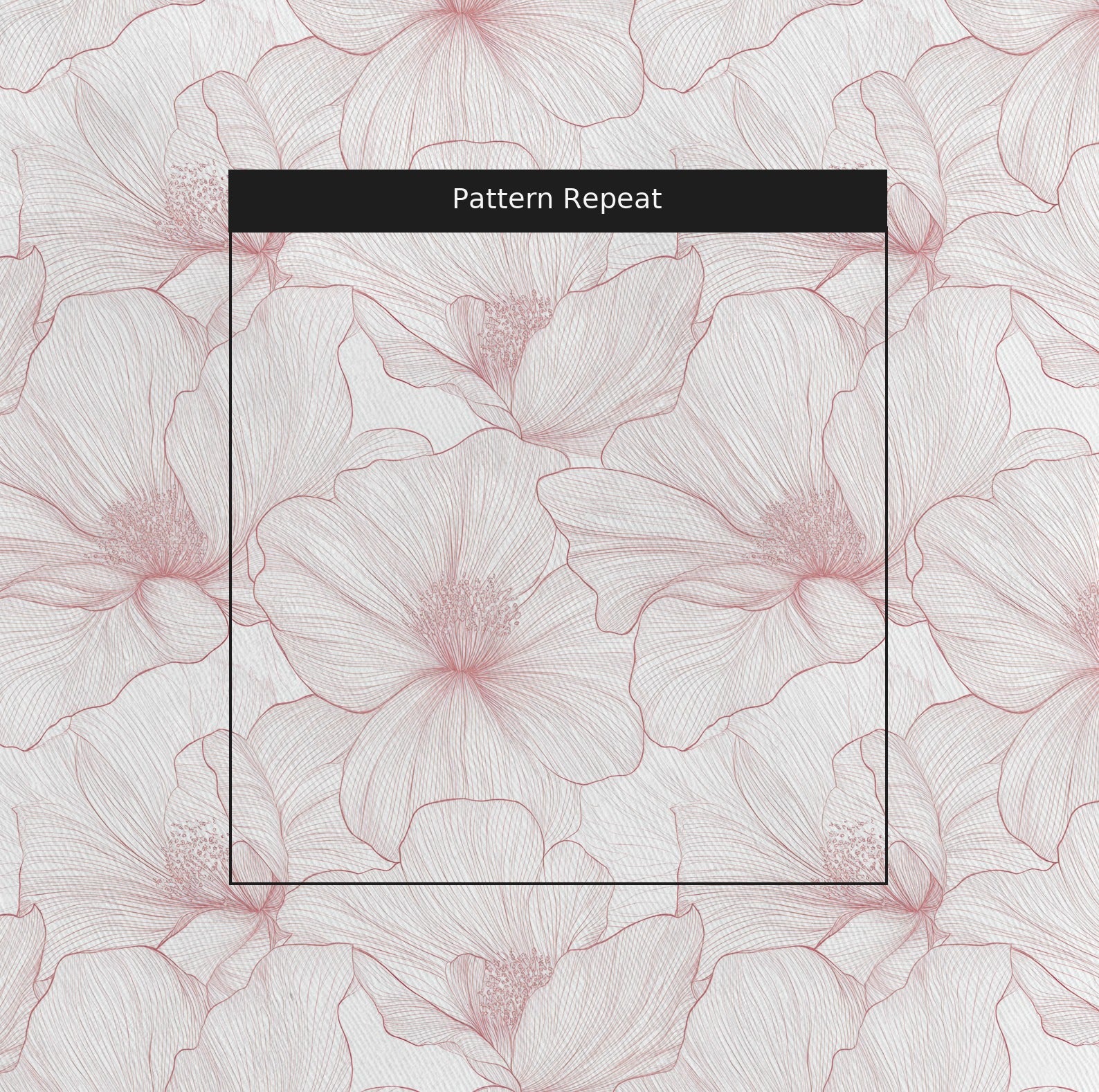 Coral Cabana Fabric by the Yard — pattern repeat