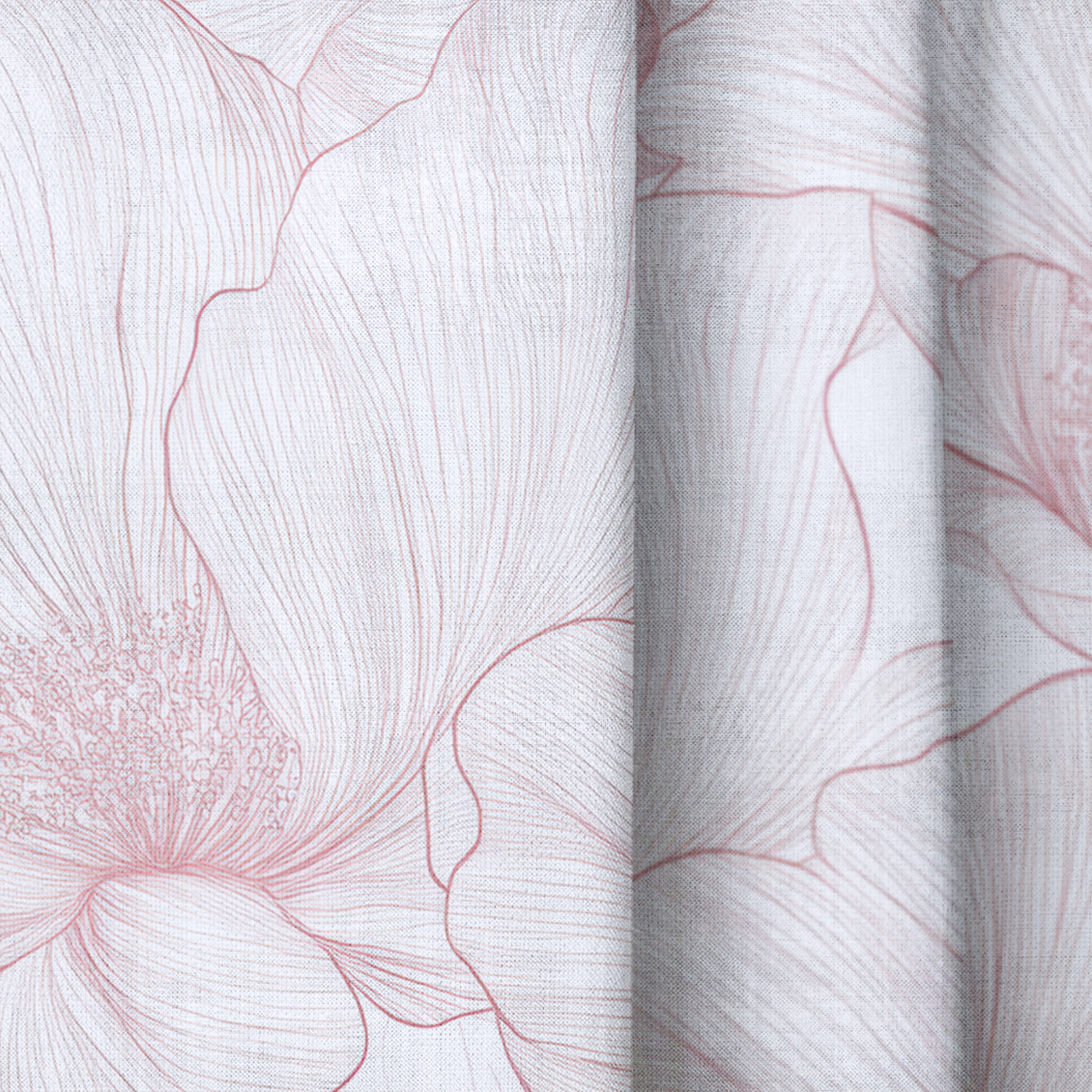 Coral Cabana - Drapery — close up