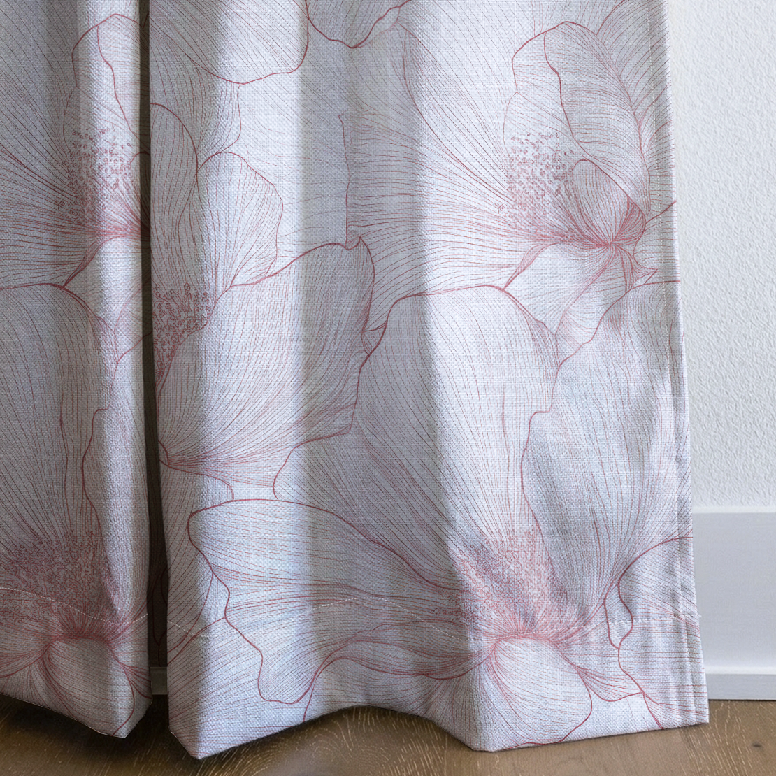 Coral Cabana - Drapery — corner closeup