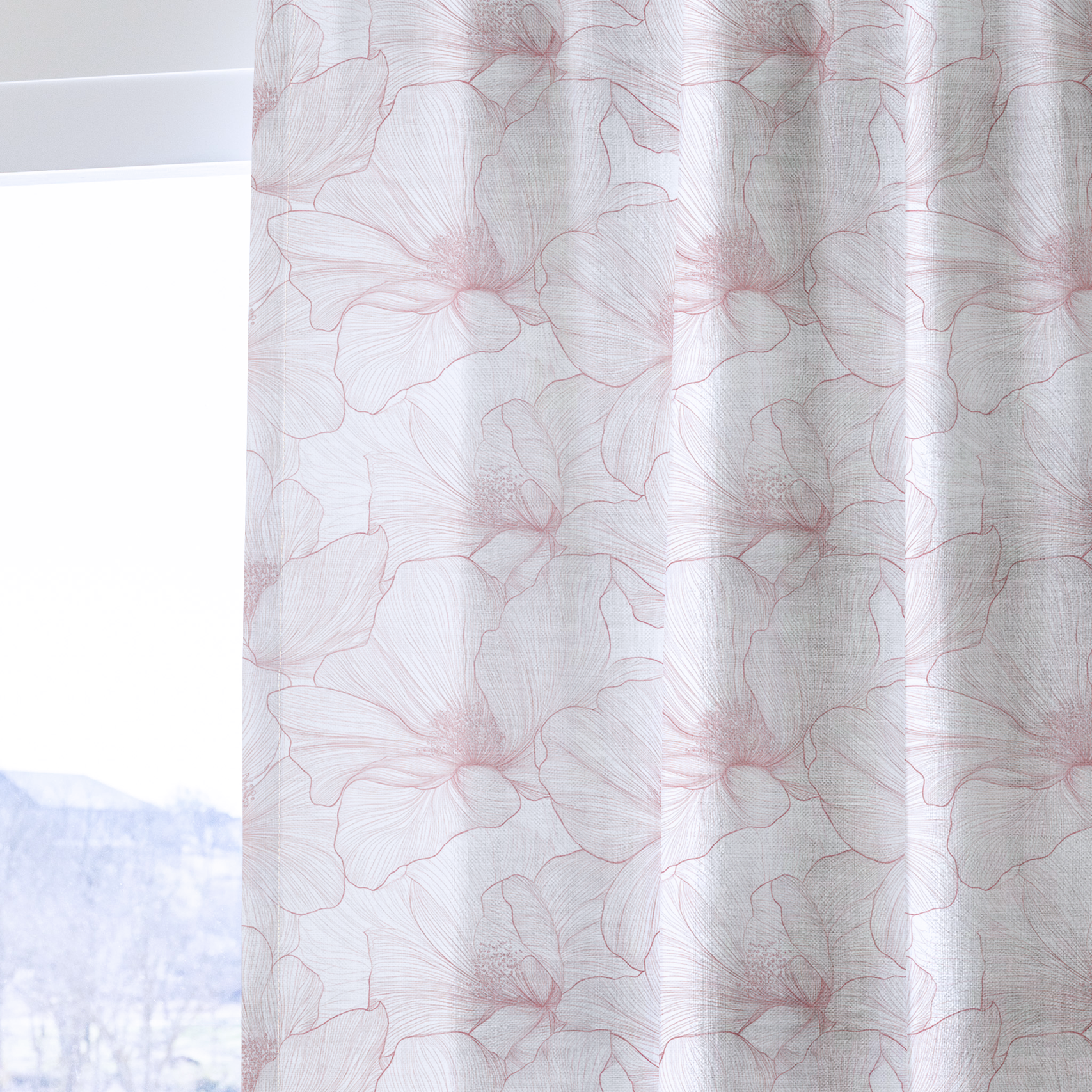 Coral Cabana - Drapery — one panel