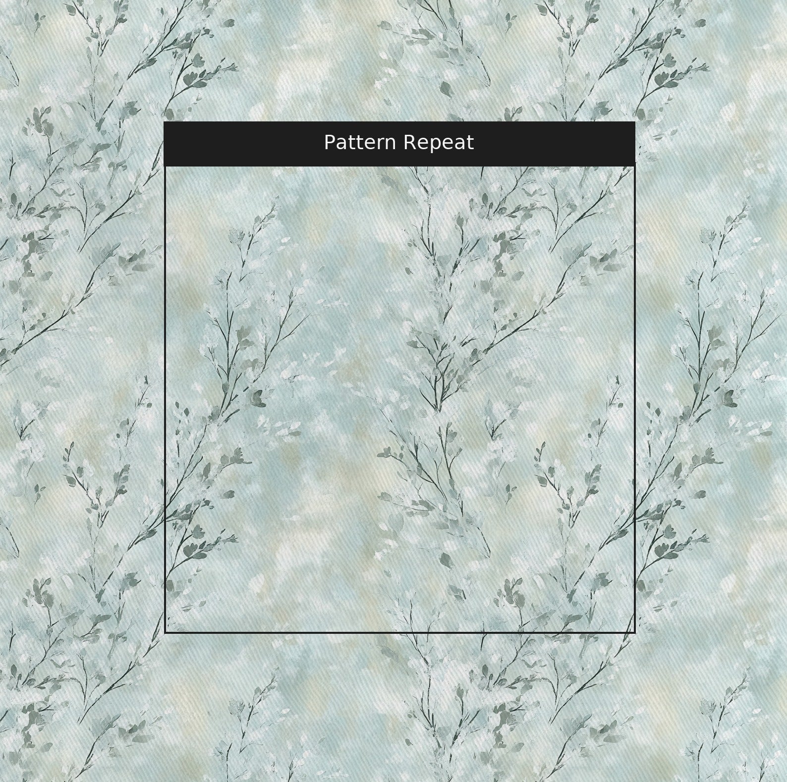 Whispers of Winter Fabric by the Yard — pattern repeat