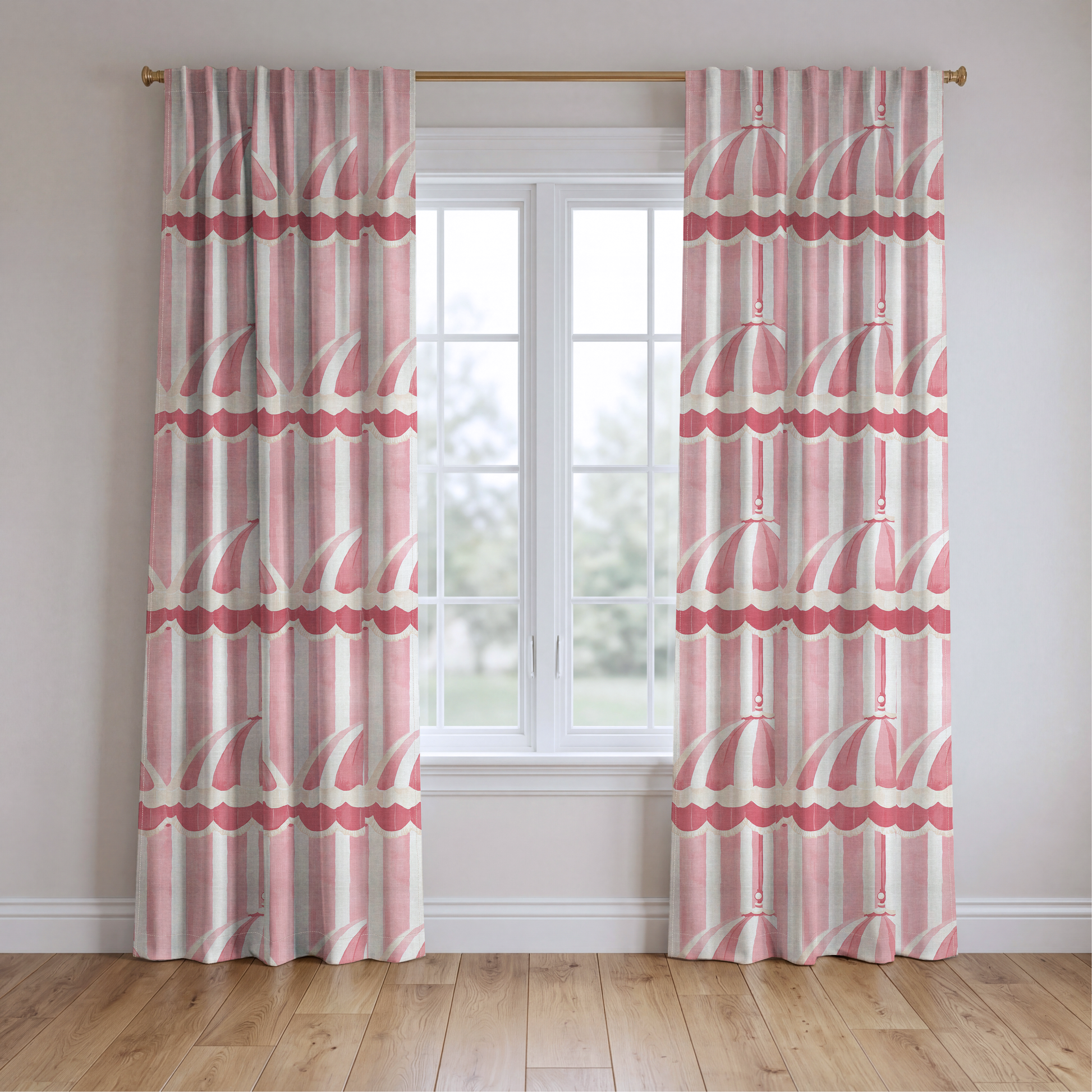 Boardwalk Bliss - Drapery — two panels