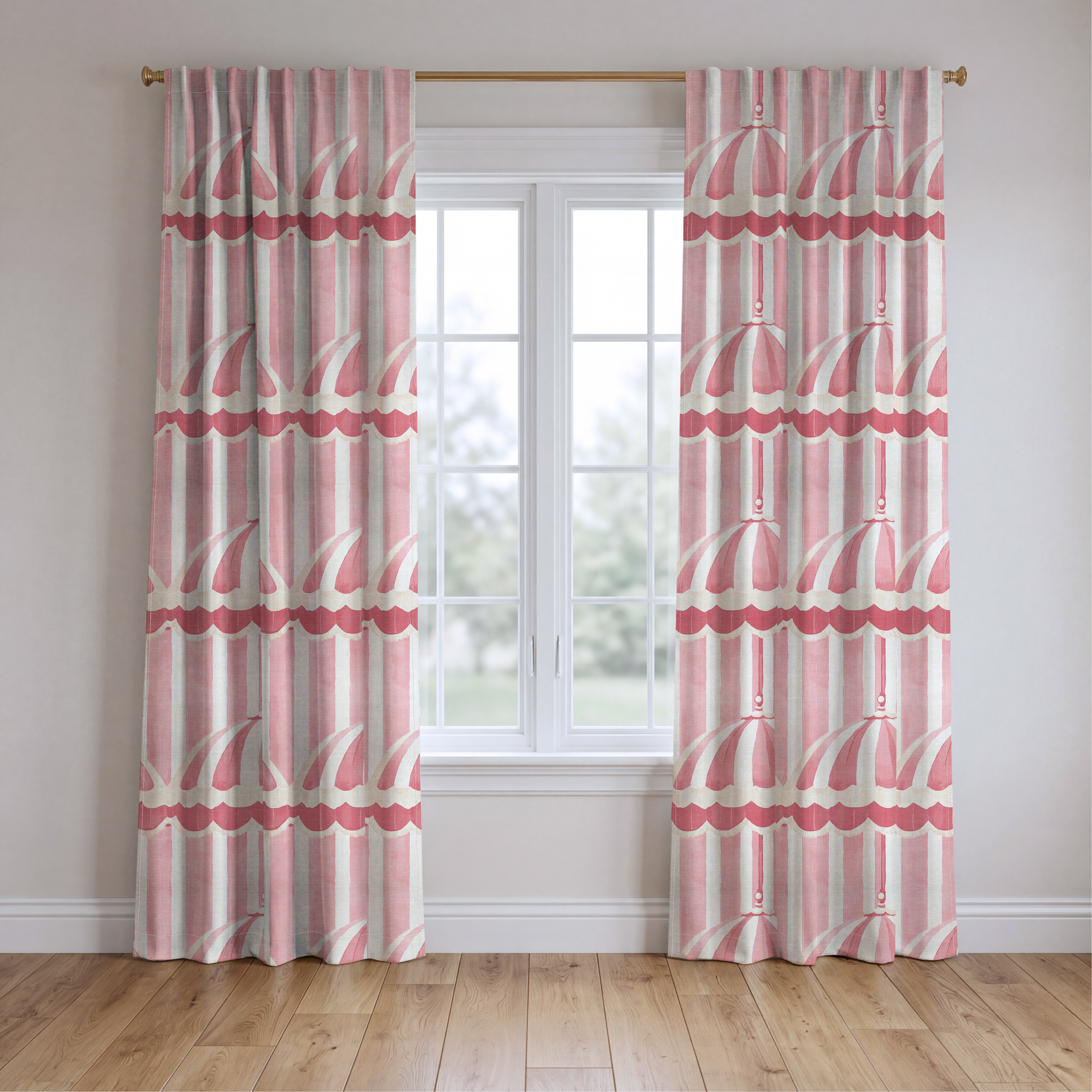 Boardwalk Bliss - Drapery — two panels