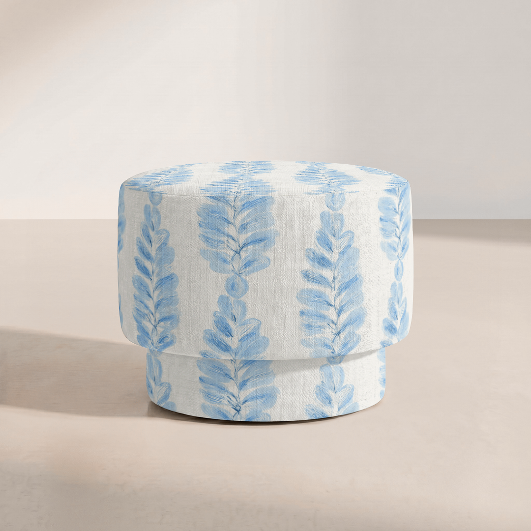 The Adelaide Ottoman in Carolina Ferns