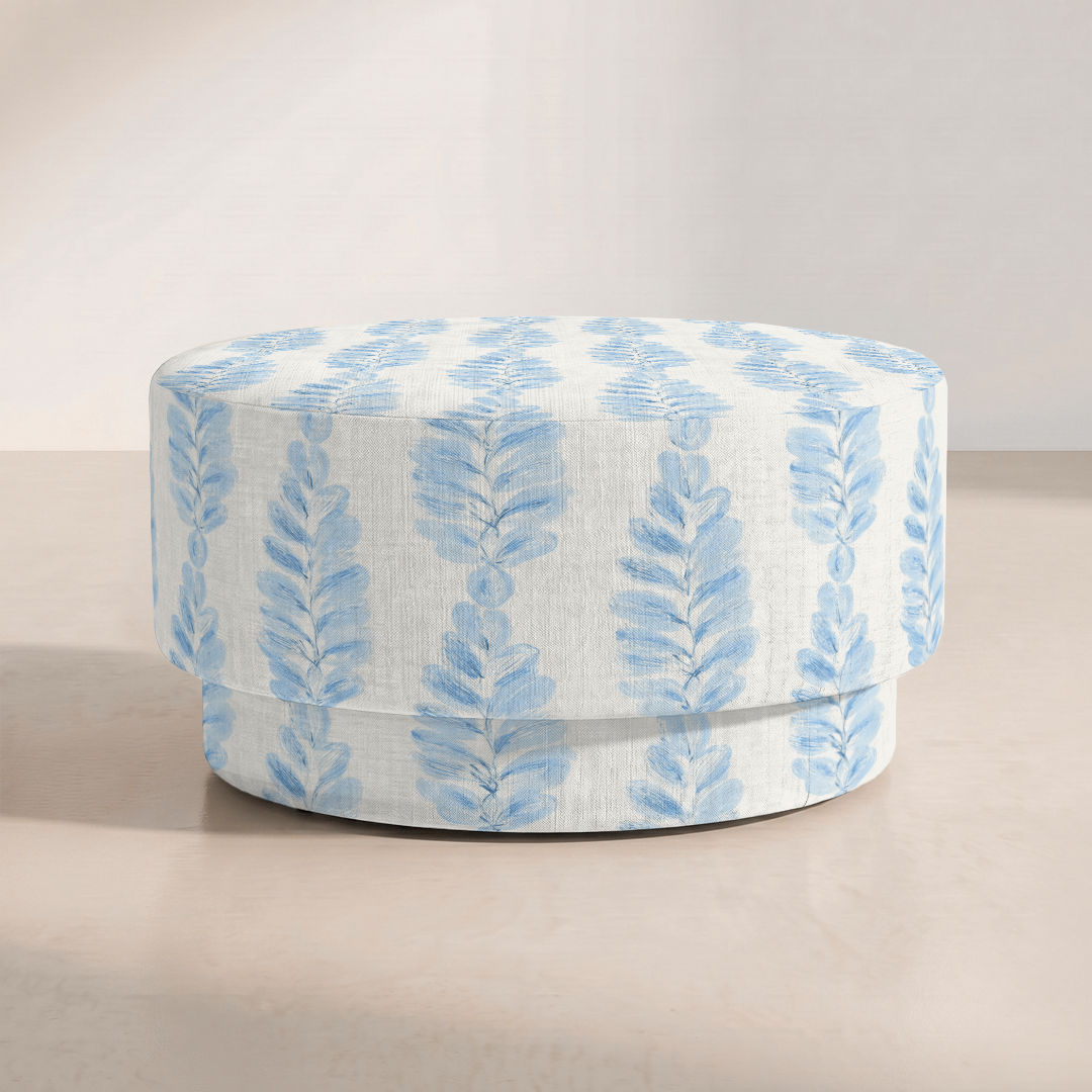 The Adelaide Ottoman in Carolina Ferns