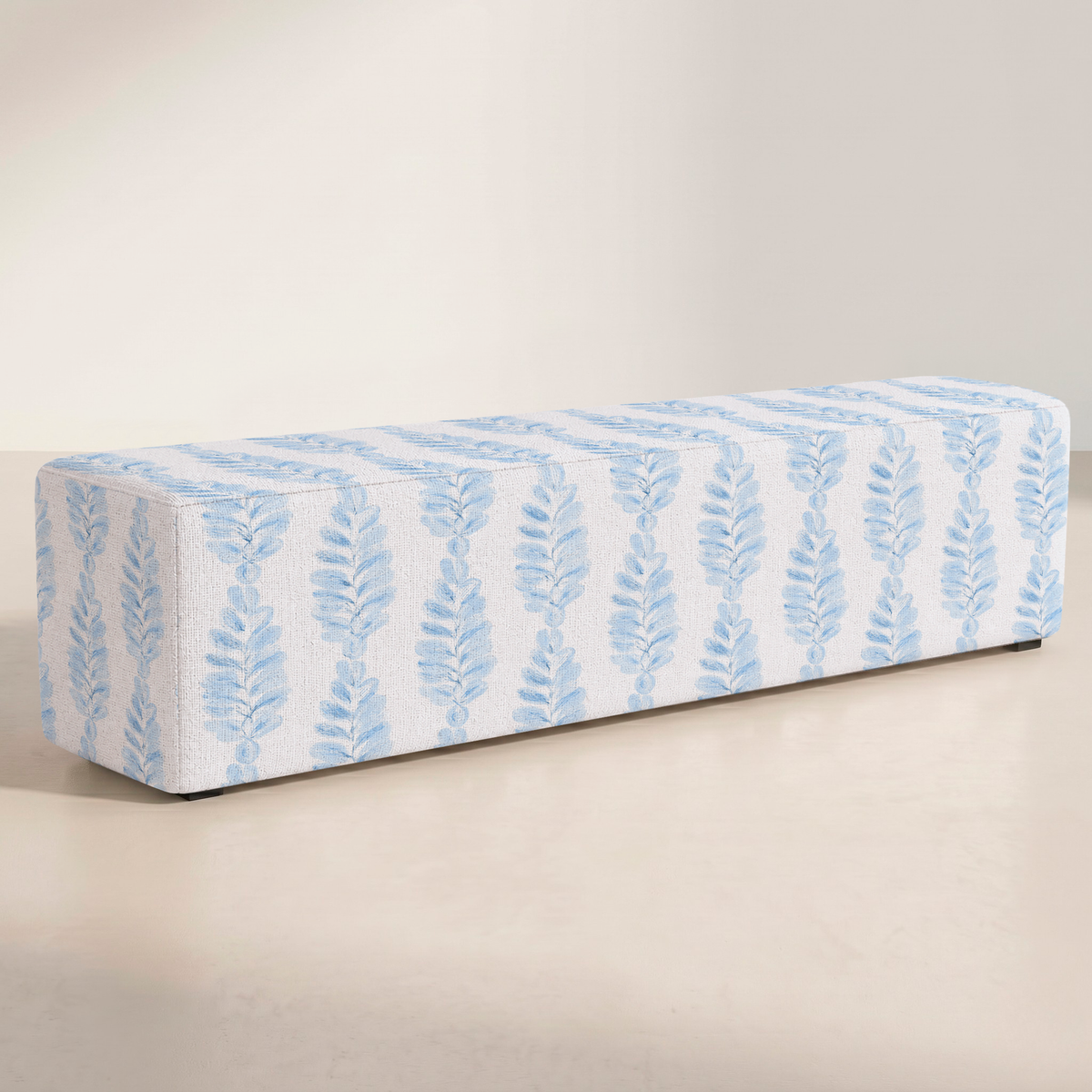 The Josephine Ottoman in Carolina Ferns