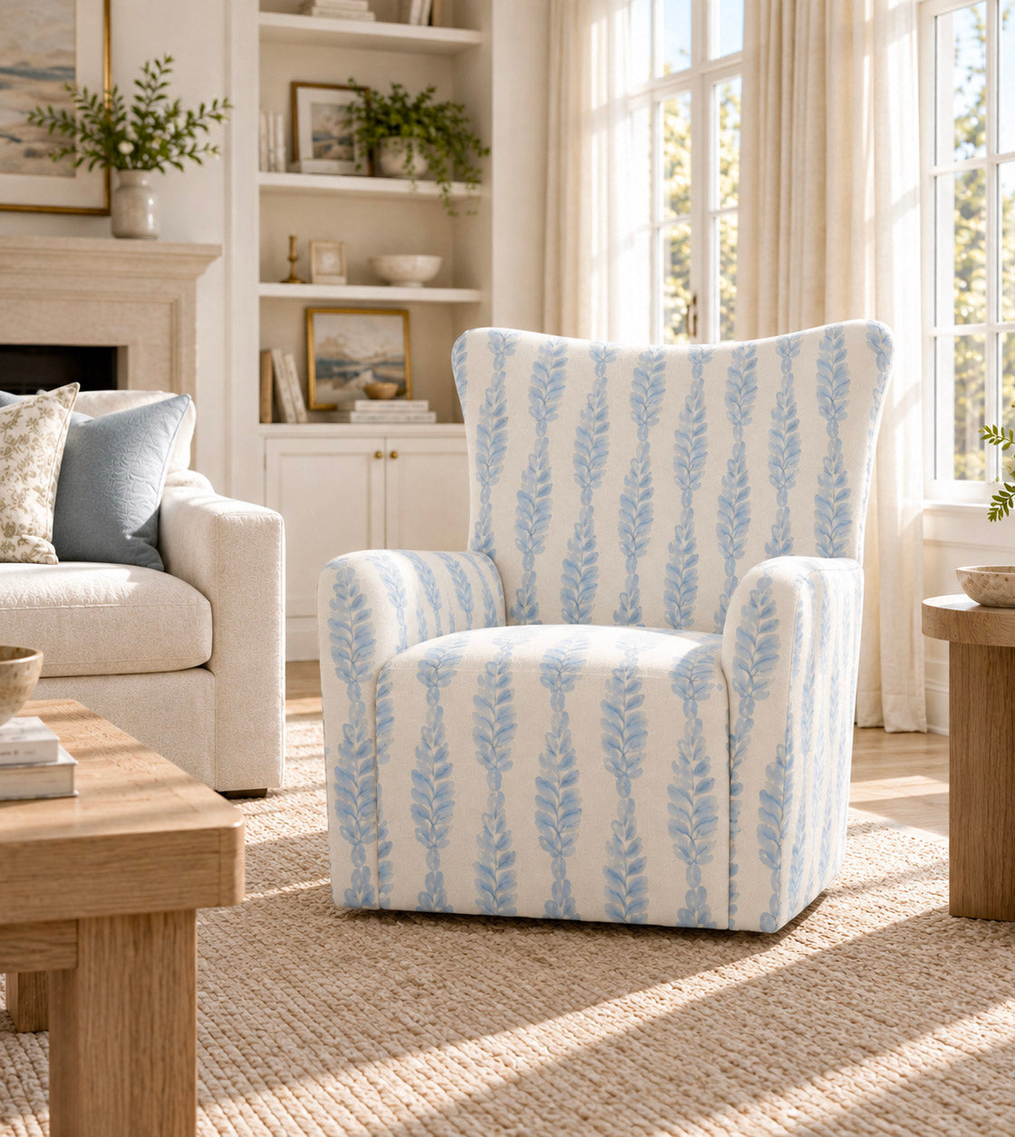 The Winston Chair in Carolina Ferns
