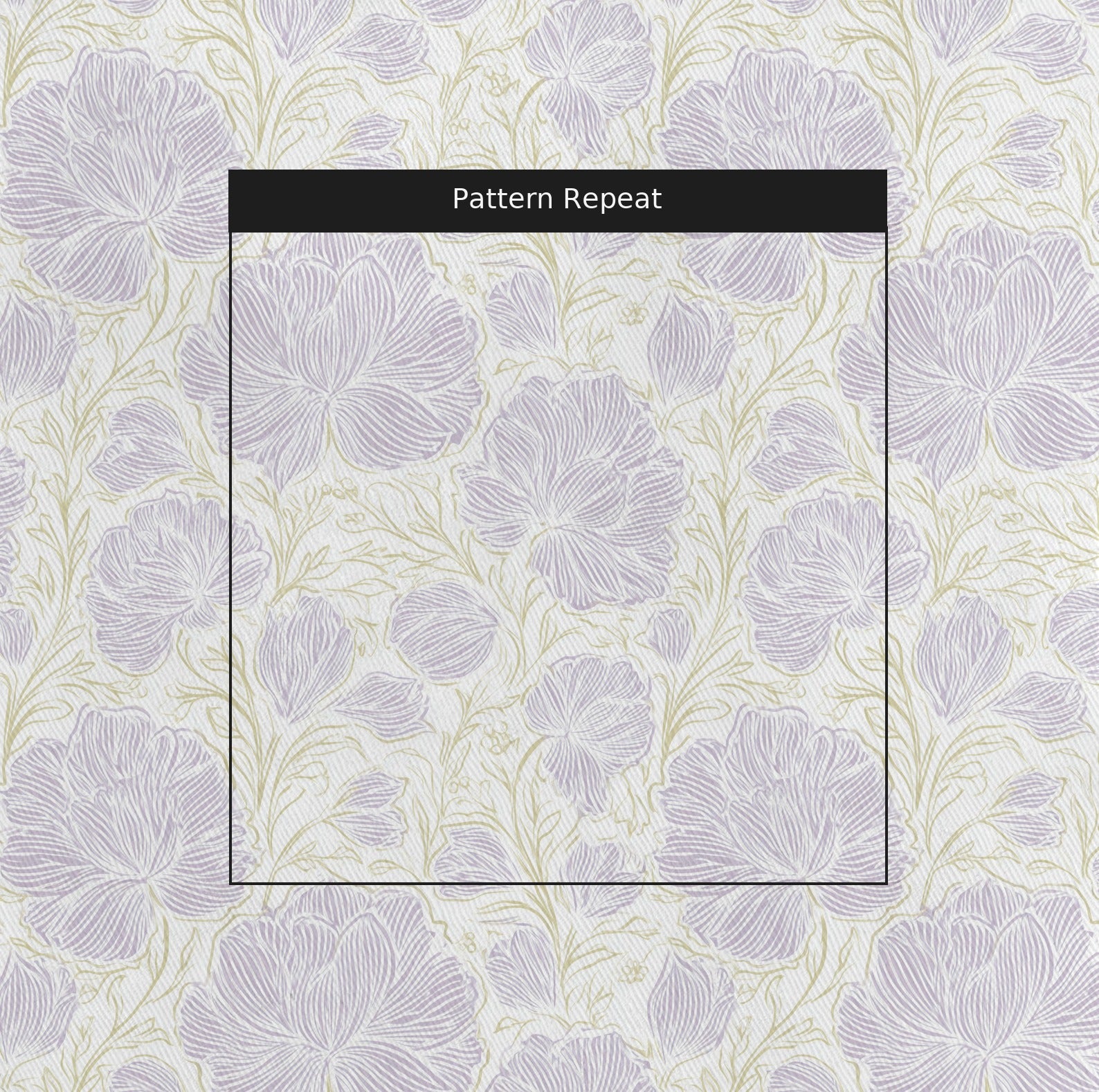 Lilac Veil Fabric by the Yard — pattern repeat