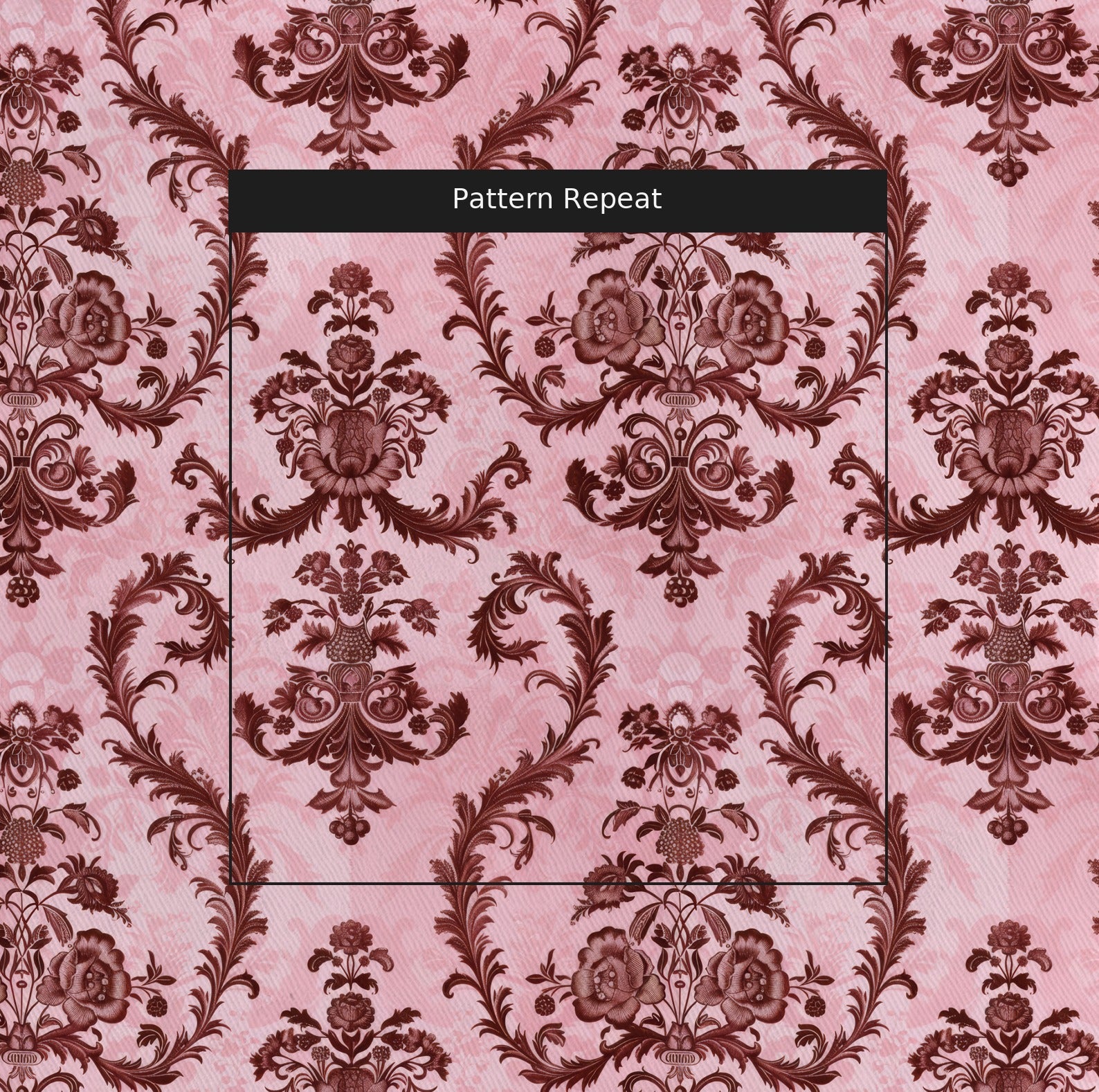 Victoria's Velvet Fabric by the Yard — pattern repeat