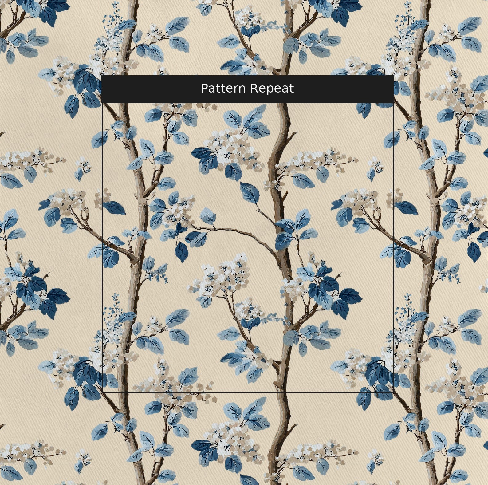 Providence Vine Fabric by the Yard — pattern repeat