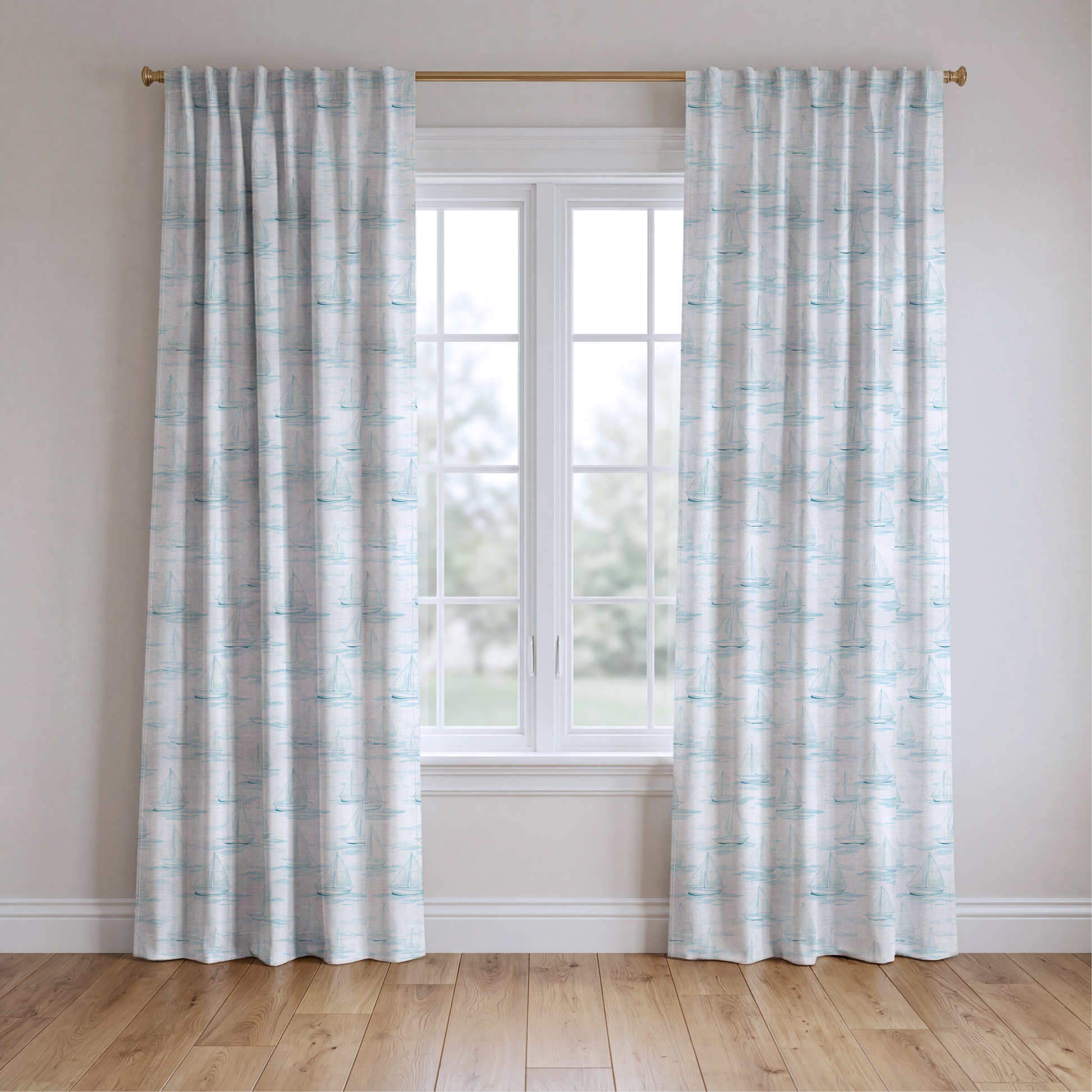 Sail Away - Drapery — two panels