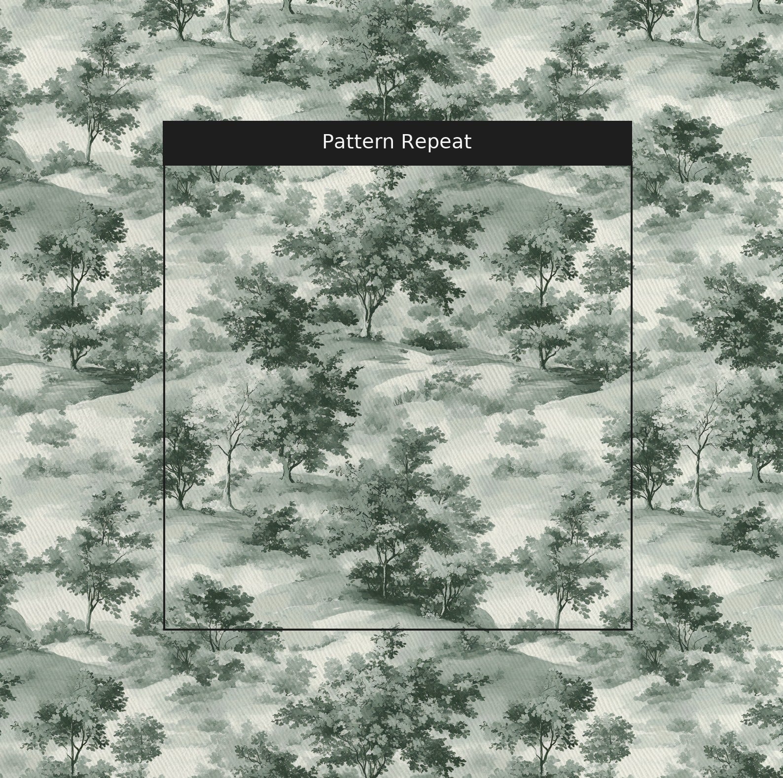 Fog & Found Fabric by the Yard — pattern repeat