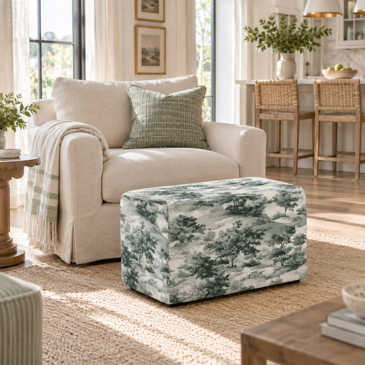 The Josephine Ottoman in Fog & Found