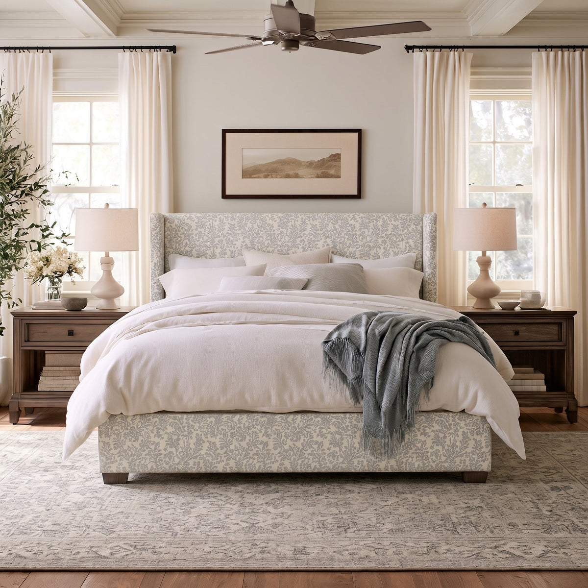 The Selene Bed in Ruby Nell - Lemon Park