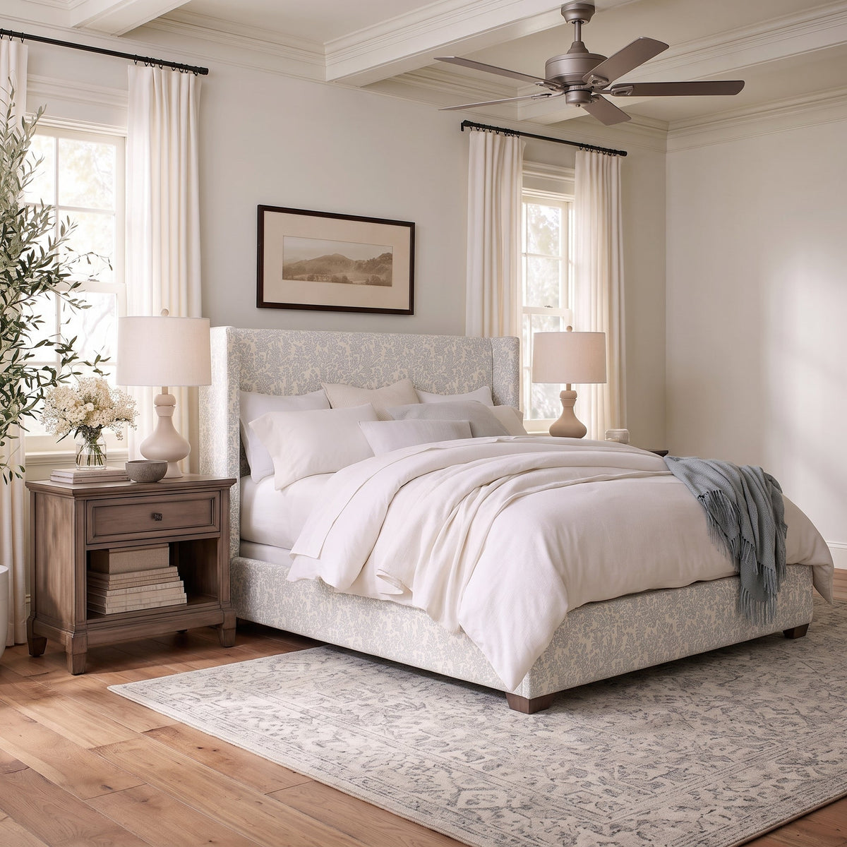 The Selene Bed in Ruby Nell - Lemon Park