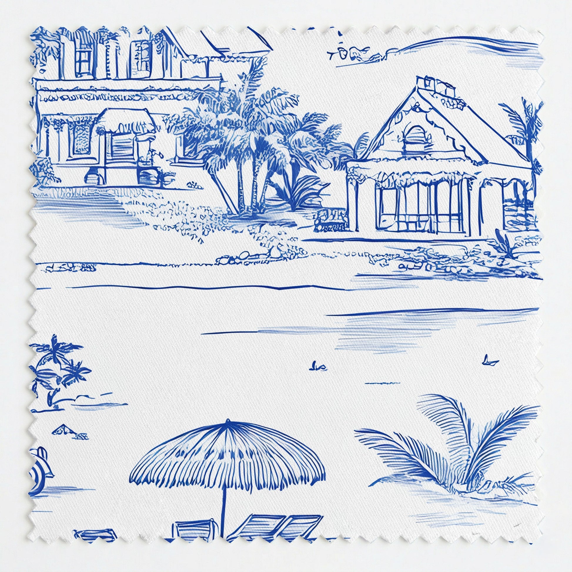 Harbor Toile Fabric by the Yard