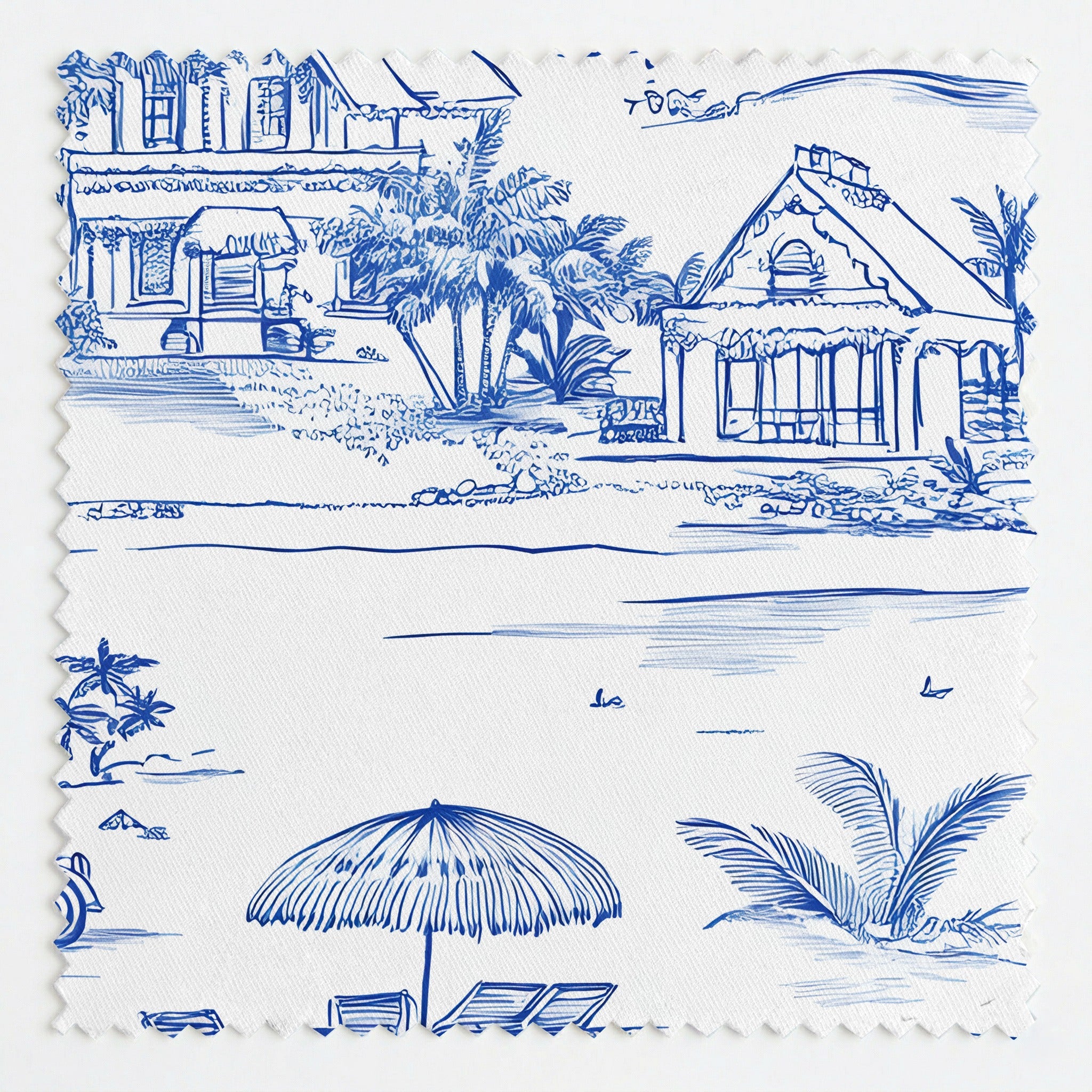 Harbor Toile Fabric by the Yard