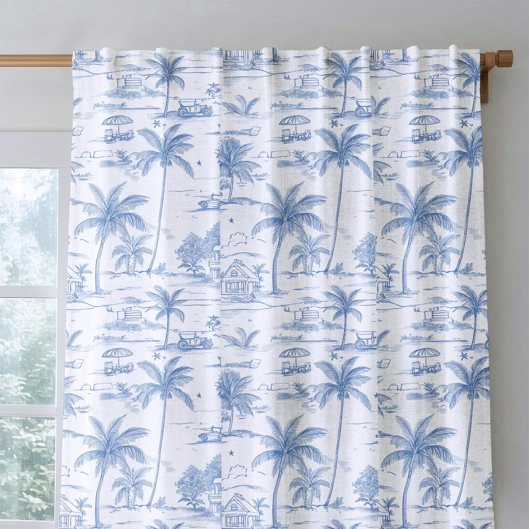 Harbor Toile - Drapery — rod