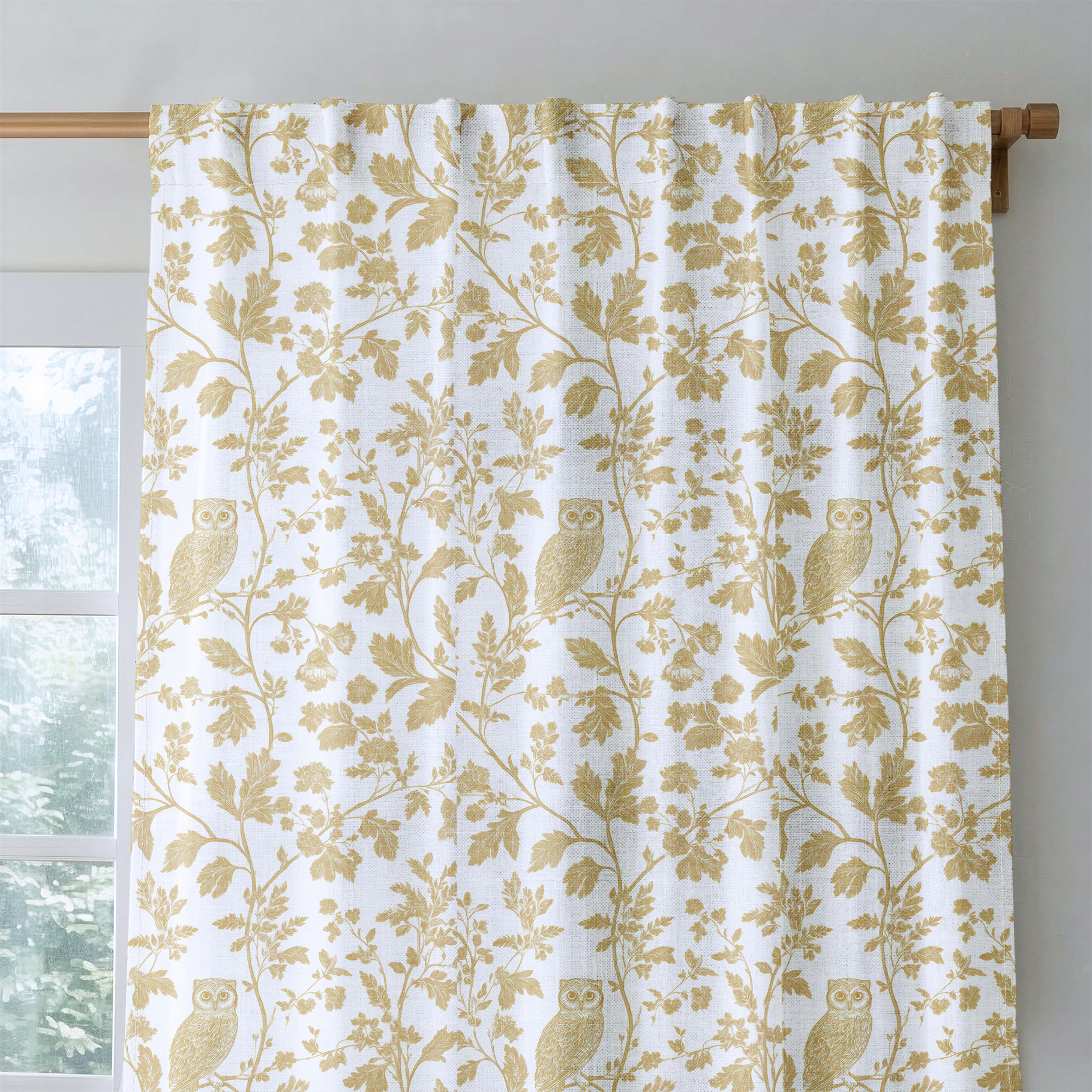 Golden Owl Friend - Drapery — rod