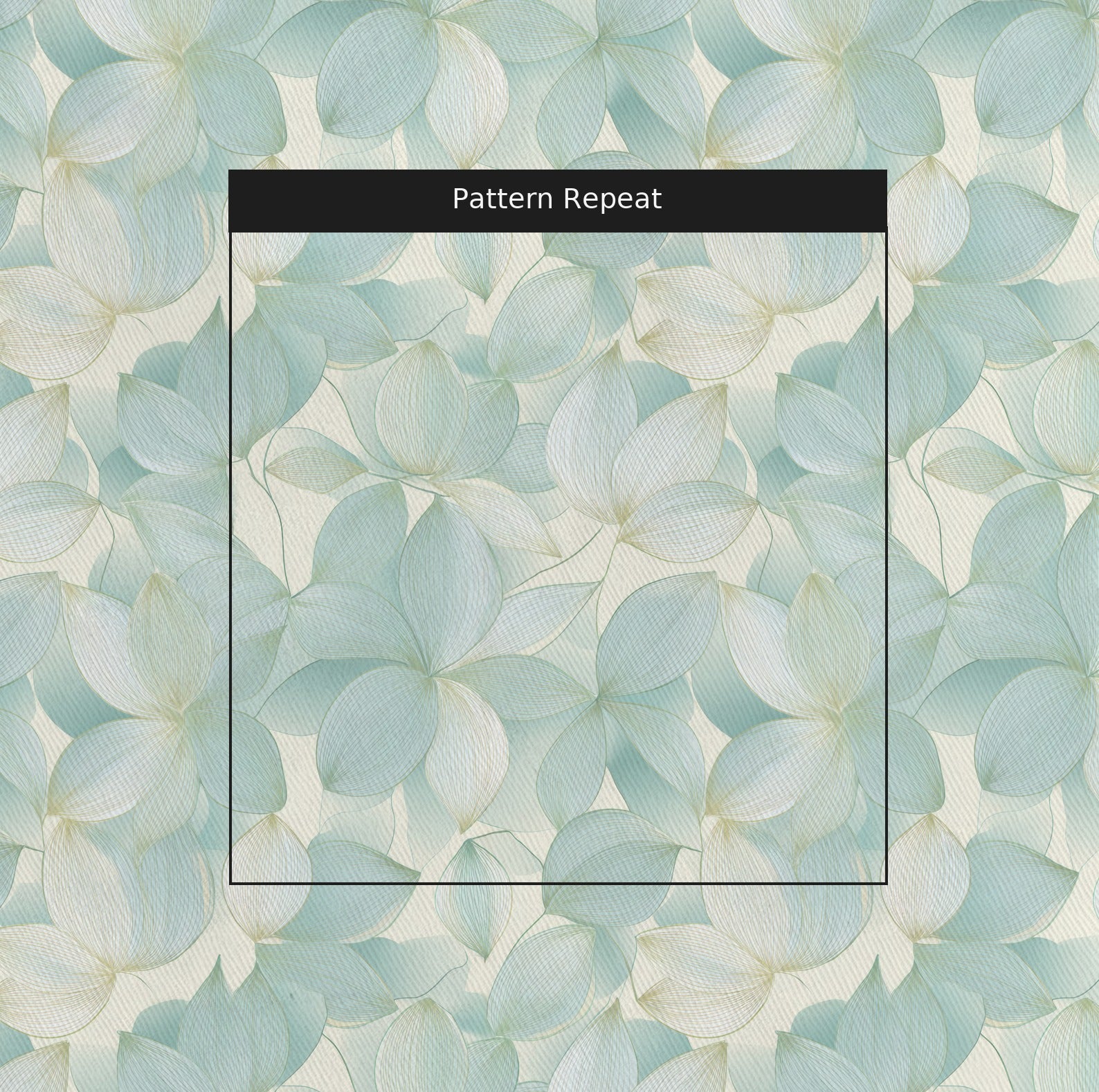 Cloud Flower Fabric by the Yard — pattern repeat