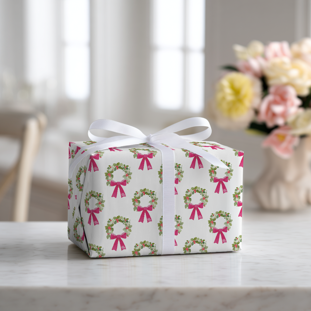 Everpink Wreath - Wrapping Paper