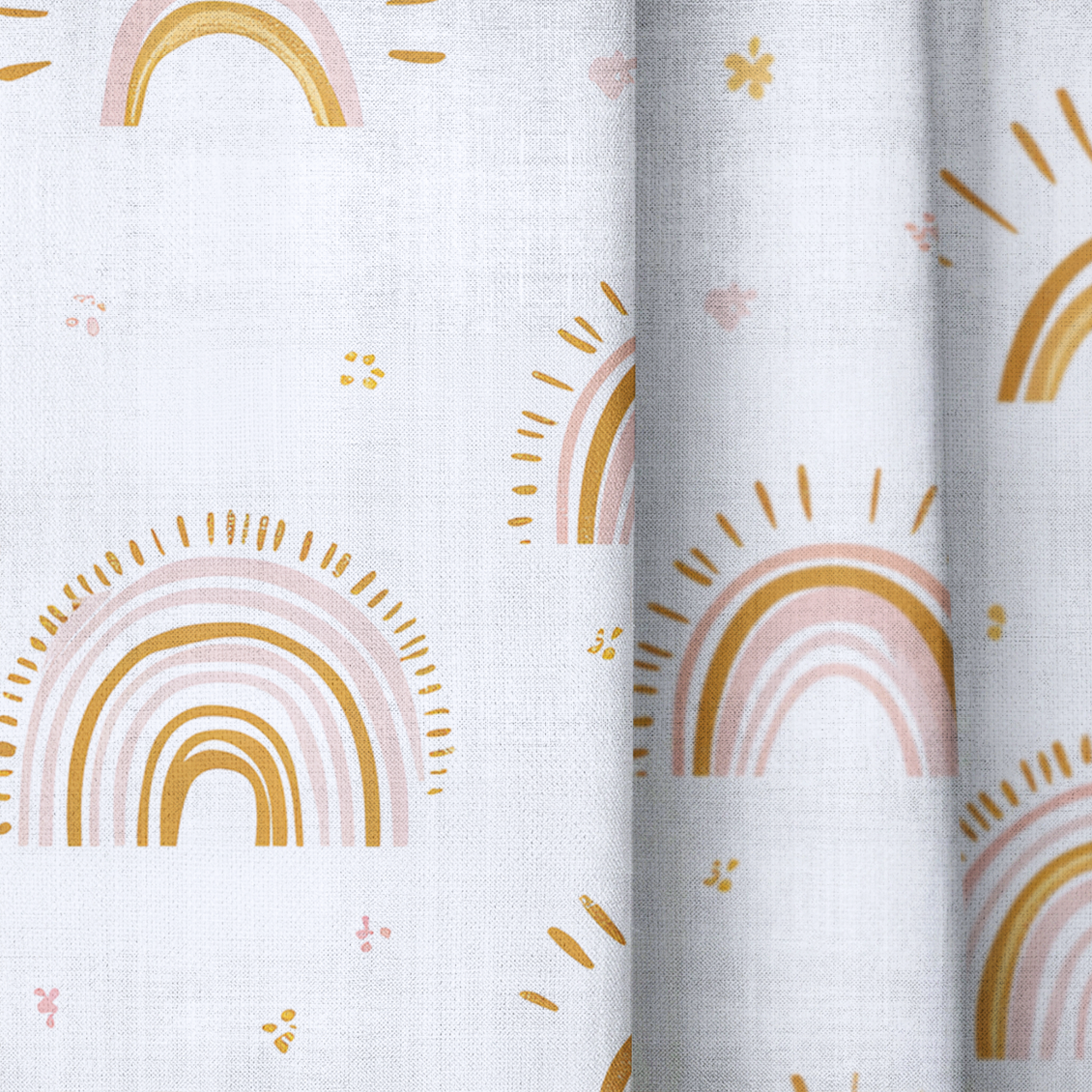 Rainbow Wishes - Drapery — close up