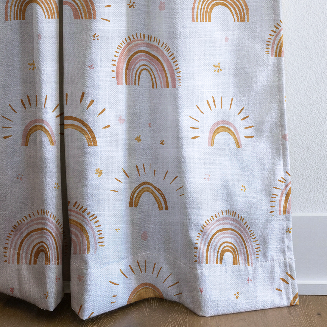 Rainbow Wishes - Drapery — corner closeup