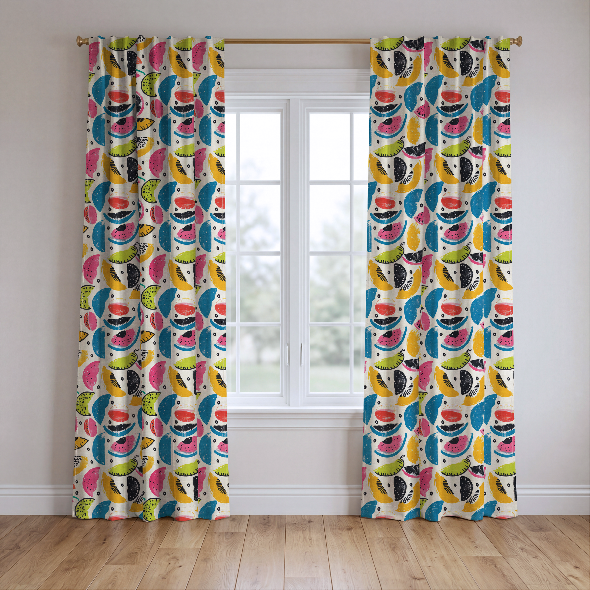Citrus Sienna - Drapery — two panels