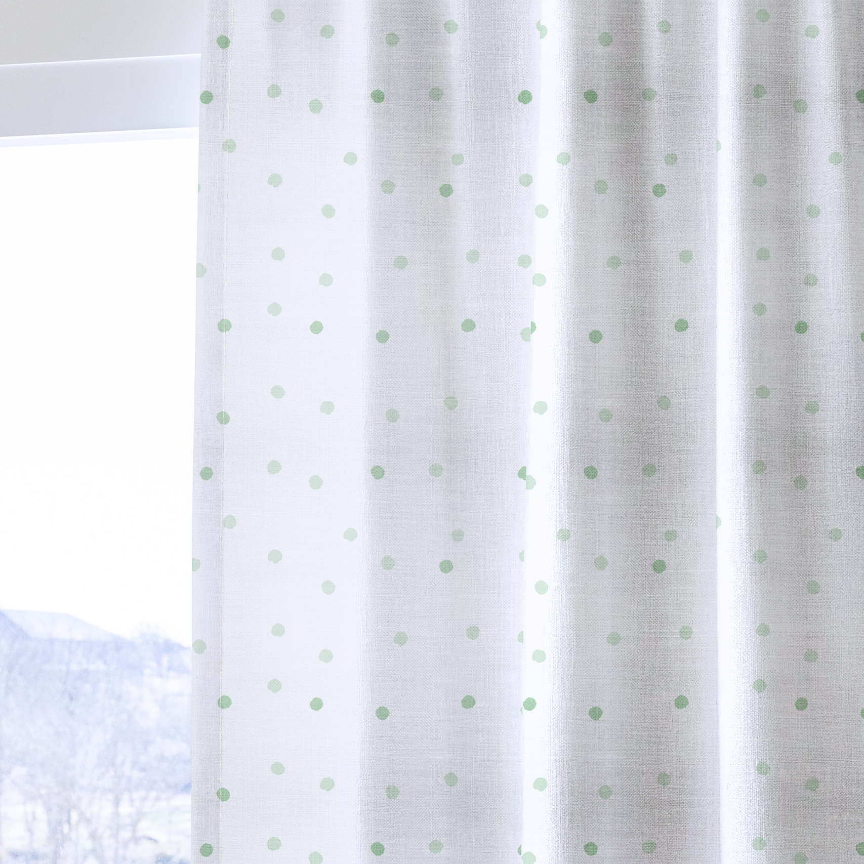 Green Aria - Drapery — one panel