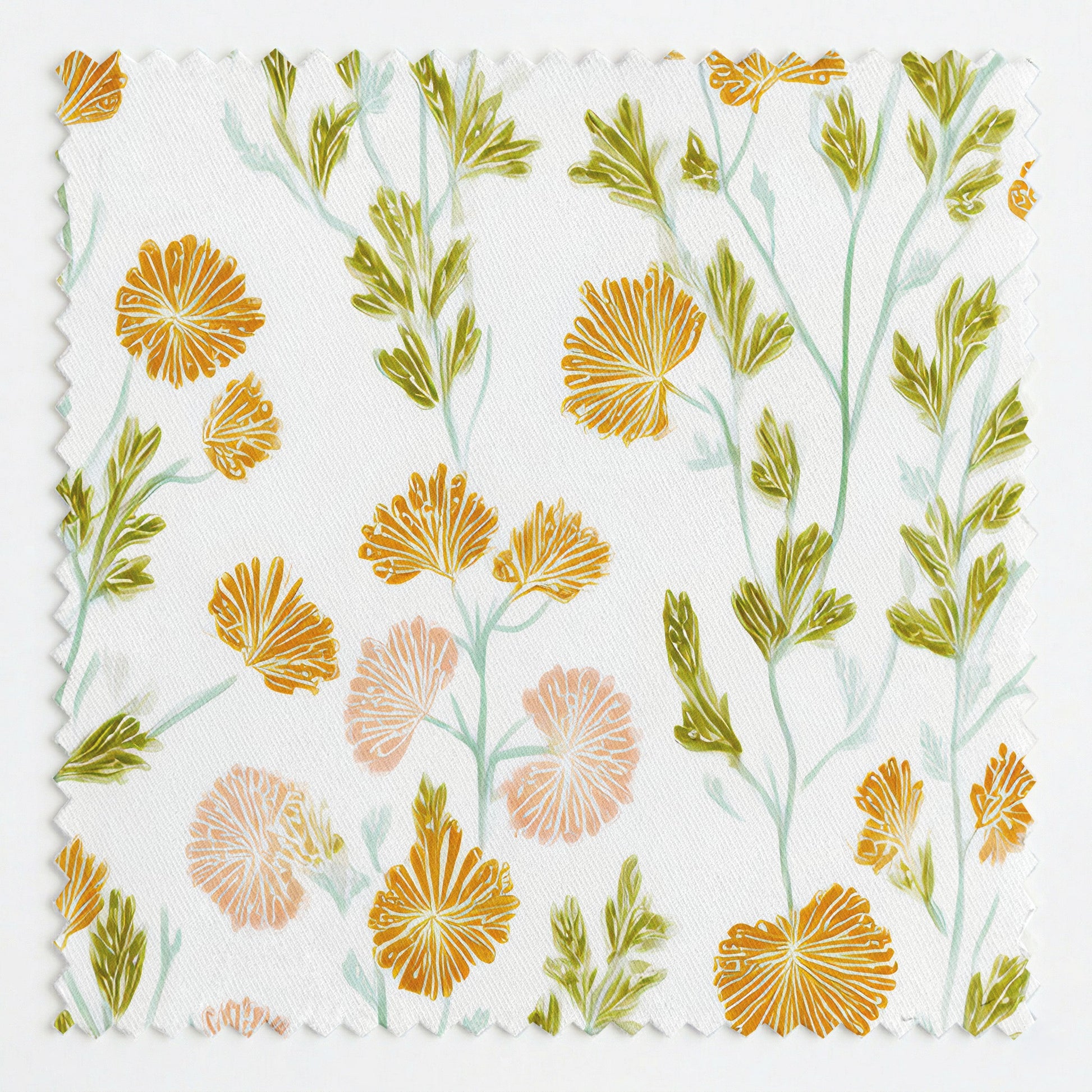 Faded Flora Fabric by the Yard