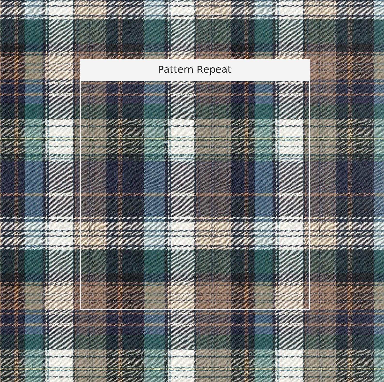 Highland Plaid Fabric by the Yard — pattern repeat