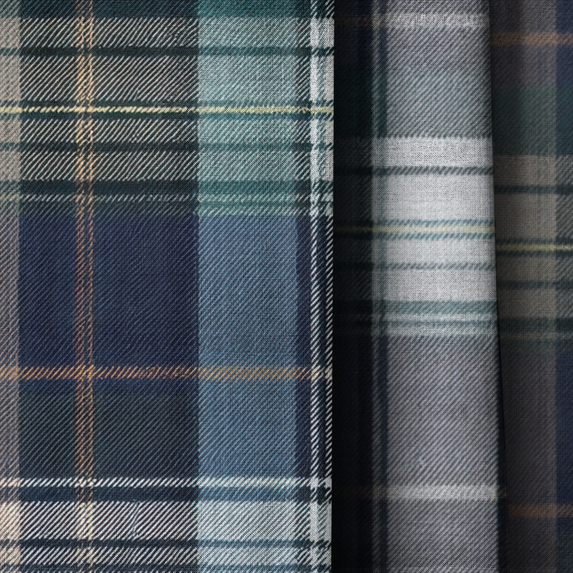Highland Plaid - Drapery — close up