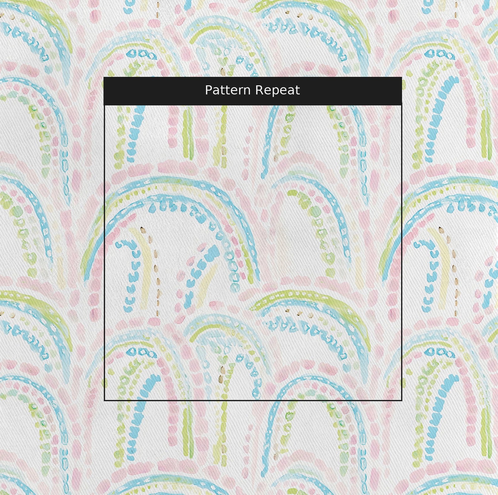 Over the Rainbow Fabric by the Yard — pattern repeat