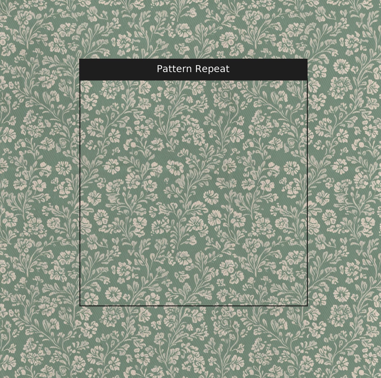 Garden Whispers Fabric by the Yard — pattern repeat