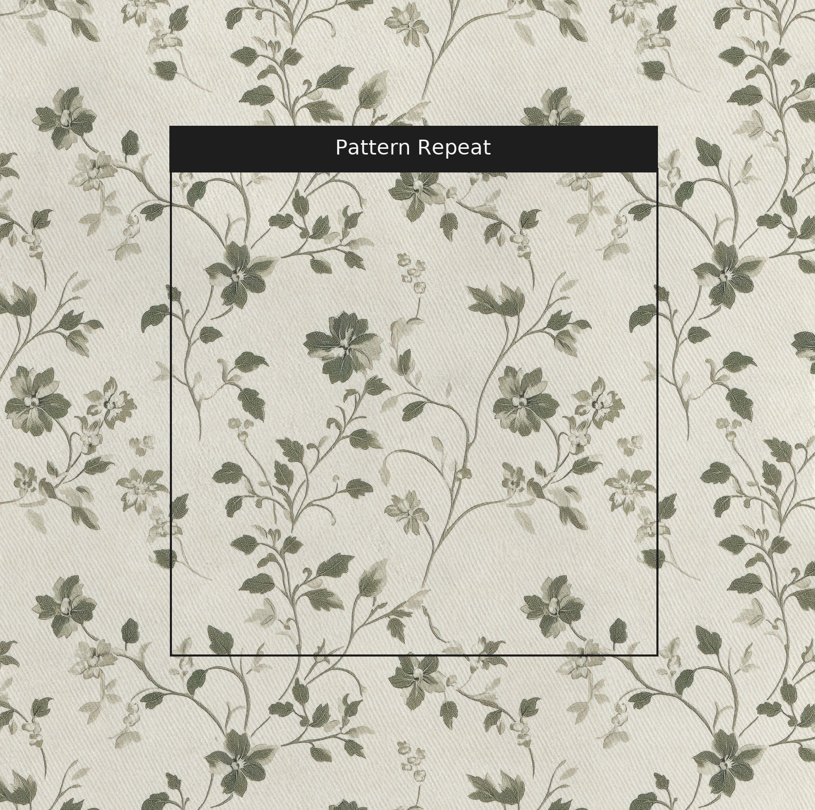 Covered in Ivy Fabric by the Yard — pattern repeat