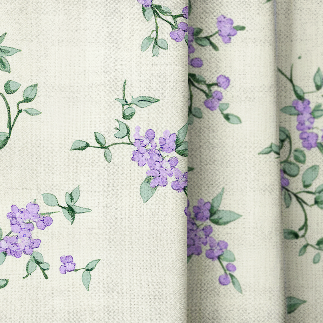 Lavender Sprig - Drapery — close up