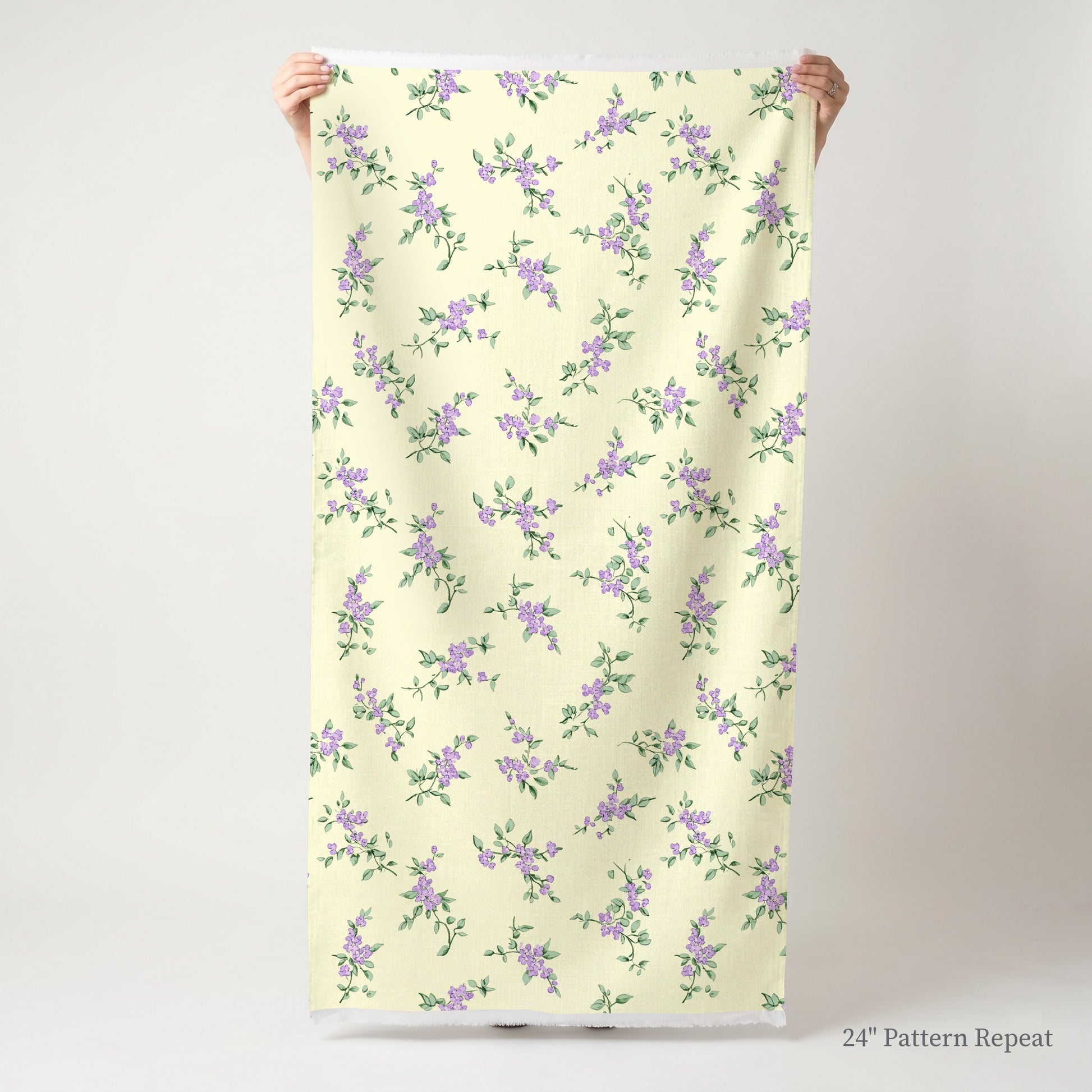 Lavender Sprig Fabric by the Yard