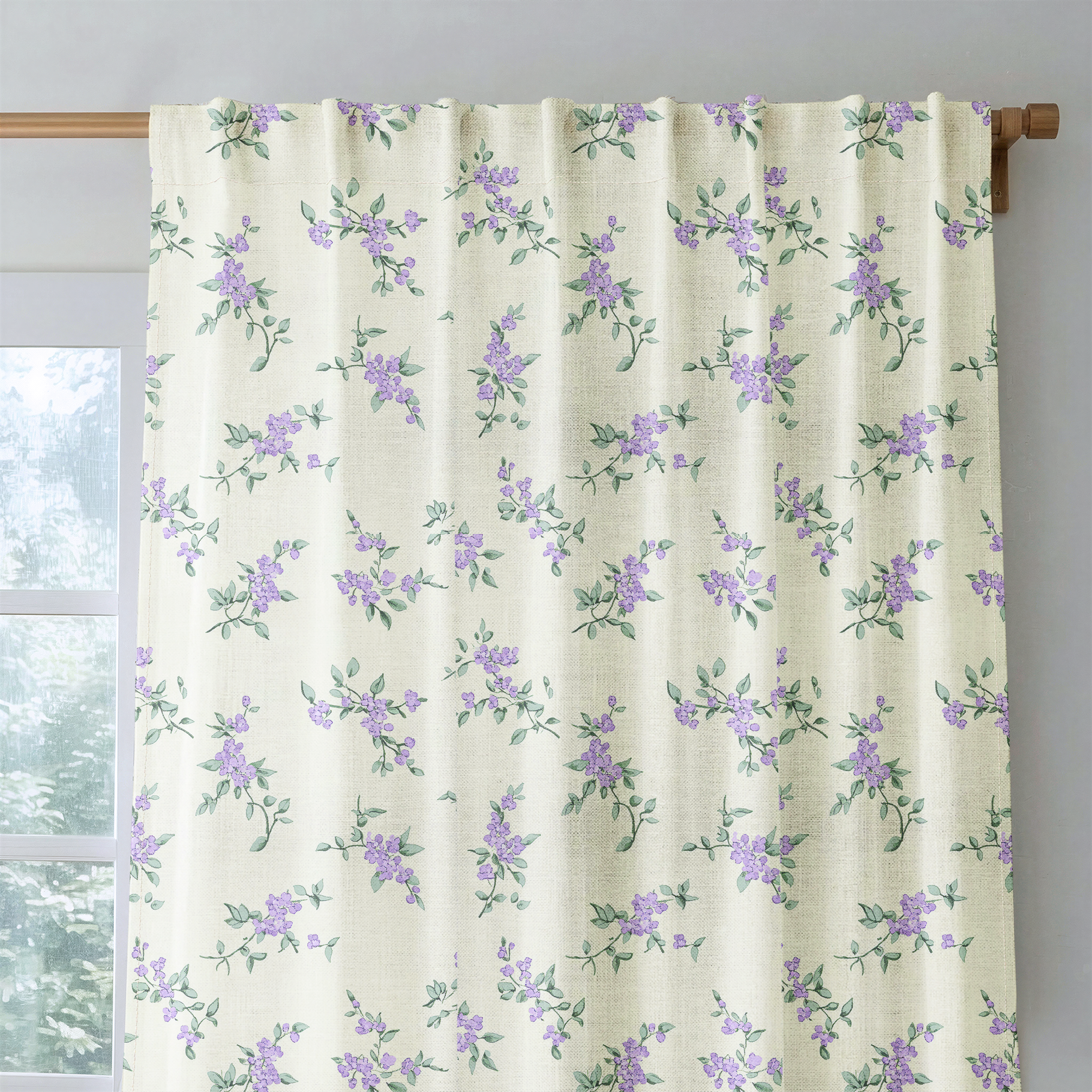 Lavender Sprig - Drapery — rod
