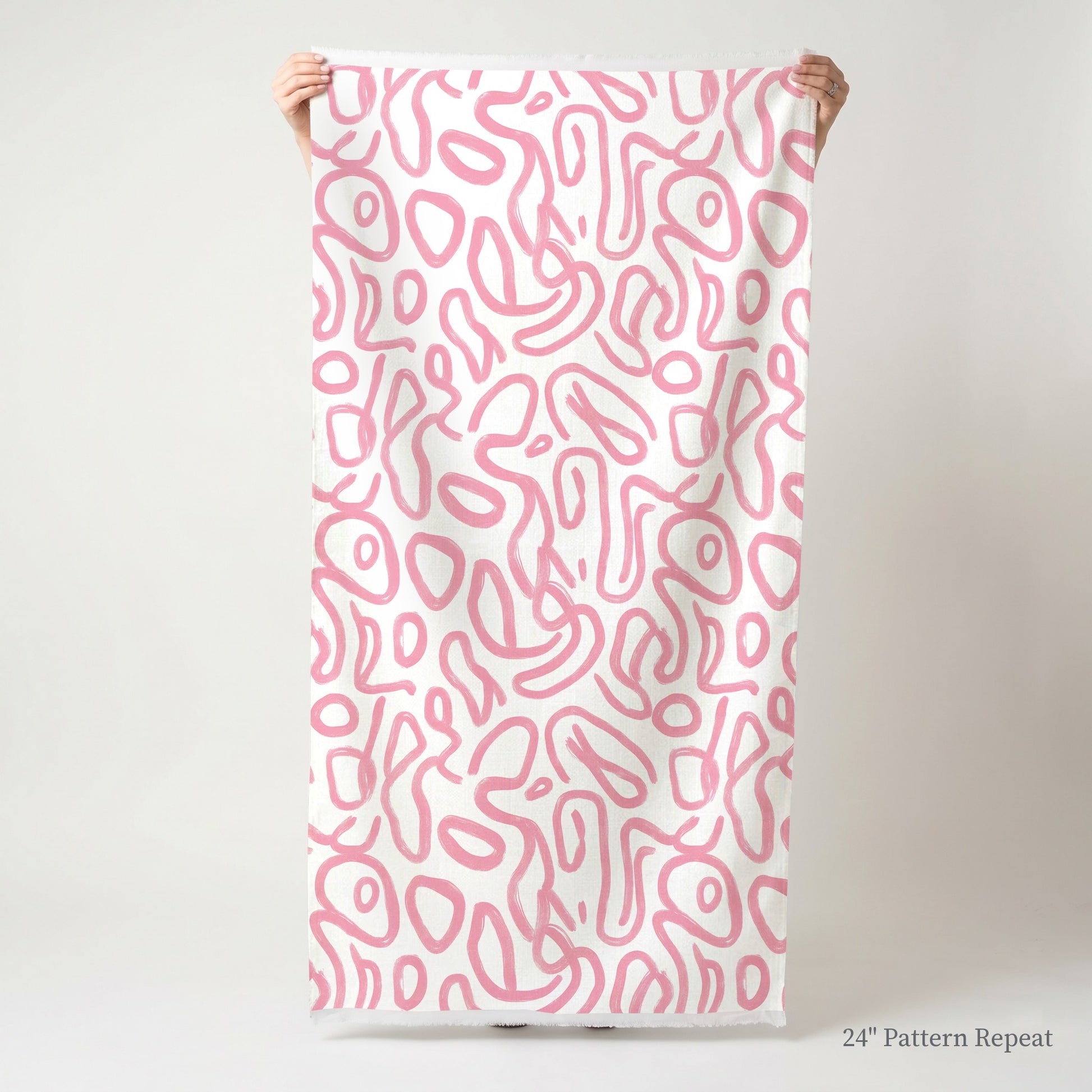 Pink Tangle Fabric by the Yard